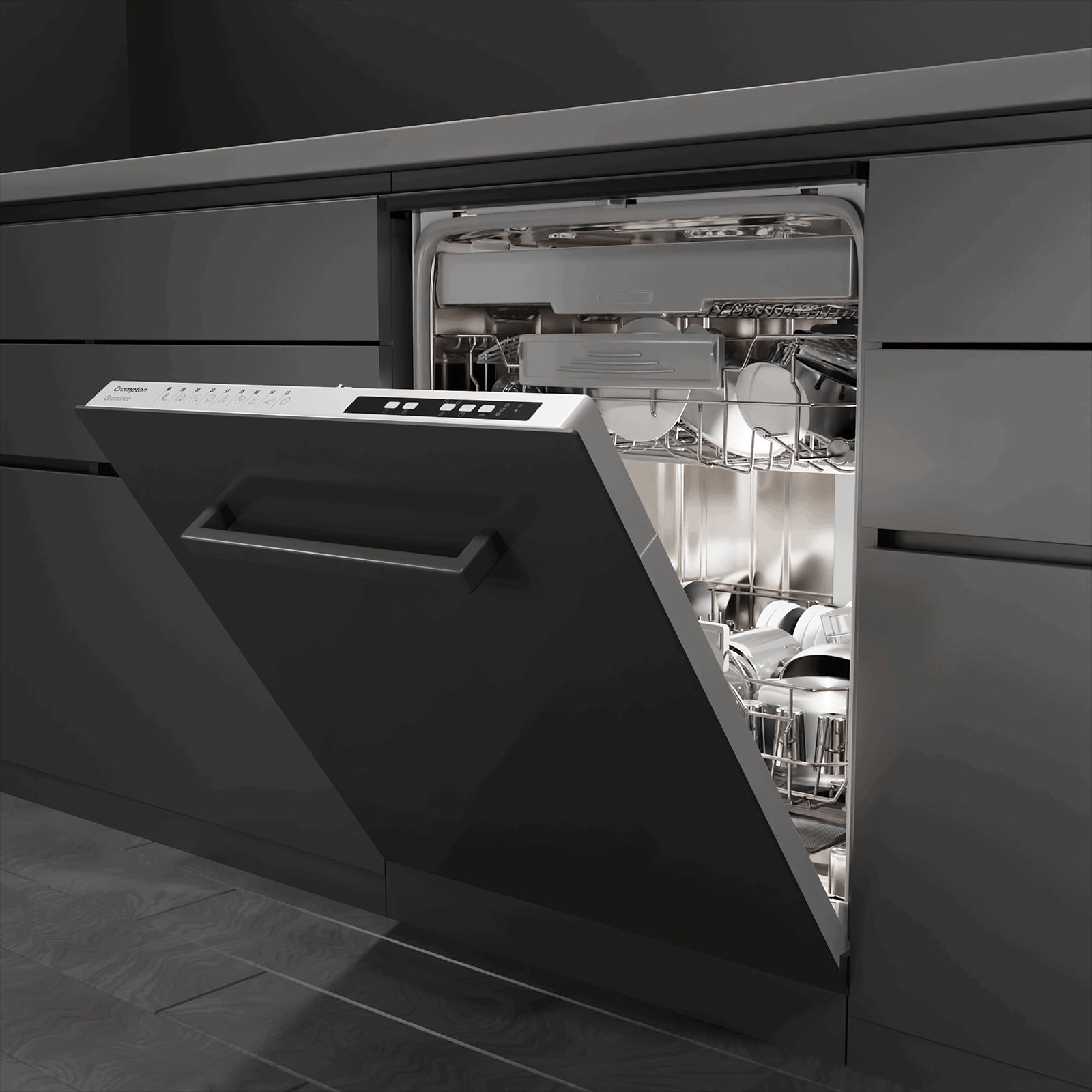 Crompton GrandArt 15 Place Settings Free Standing Dishwasher with Pure Beam Plus Technology (Black) Crompton GrandArt 15 Place Settings Free Standing Dishwasher with Pure Beam Plus Technology (Black)_4
