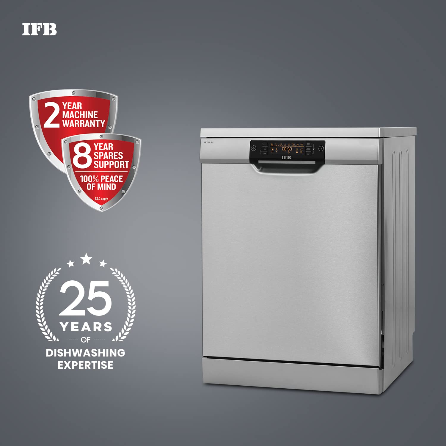 IFB Neptune SX2 16 Place Settings Free Standing Dishwasher with Hot Water Wash (Pearl Grey)_9
