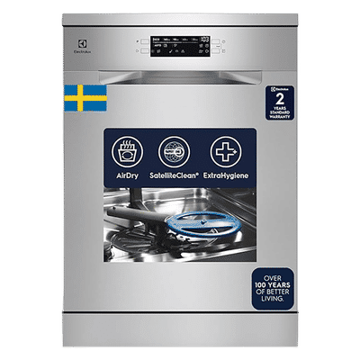 Electrolux UltimateCare 700 14 Place Settings Free Standing Dishwasher with 8 Wash Programs (Stainless Steel)