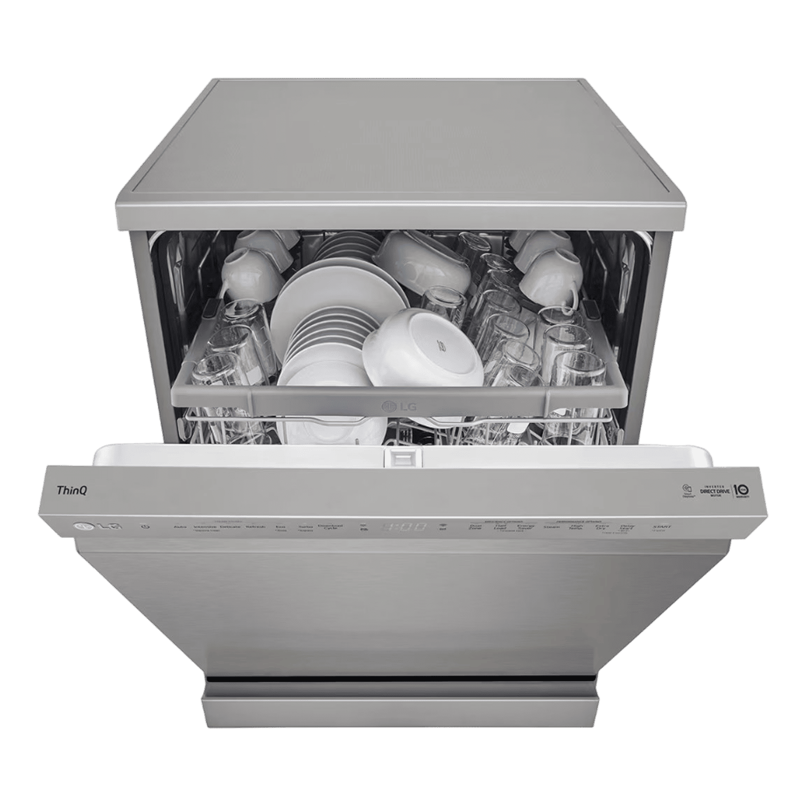 LG DFB512FP 14 Place Settings Free Standing Dishwasher with Inverter Direct Drive Technology (No Pre-rinse Required, Platinum Silver)_7