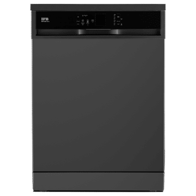 IFB Neptune VX 14 Place Settings Free Standing Dishwasher with Hot Water Wash (No Pre-rinse Required, Grey)