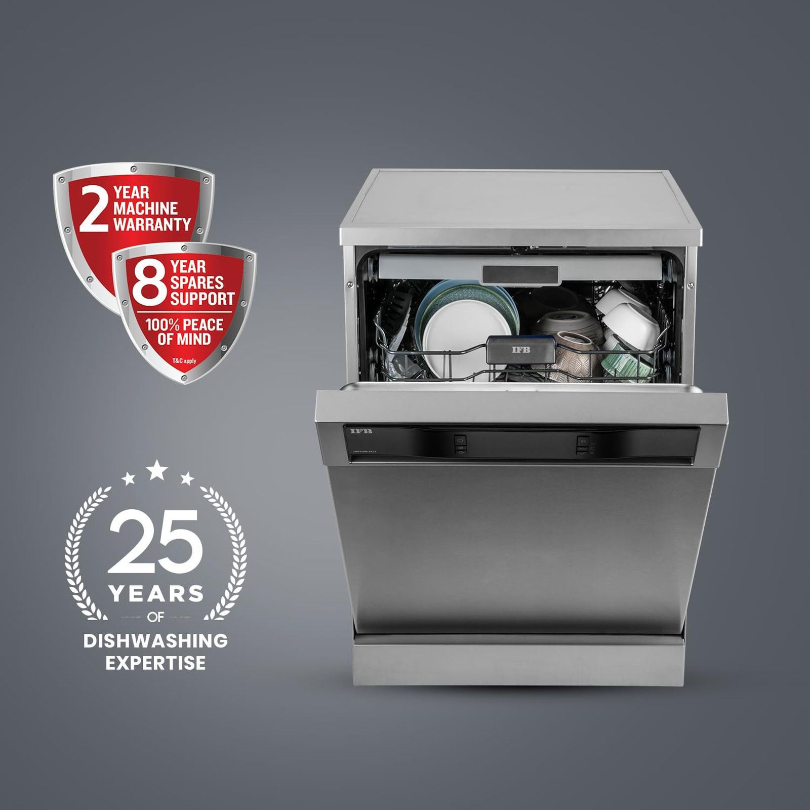 IFB Neptune SX 16 Place Settings Free Standing Dishwasher with Germfree Hygienic Wash (No Pre-rinse Required, Pearl Grey) IFB Neptune SX 16 Place Settings Free Standing Dishwasher with Germfree Hygienic Wash (No Pre-rinse Required, Pearl Grey)_6