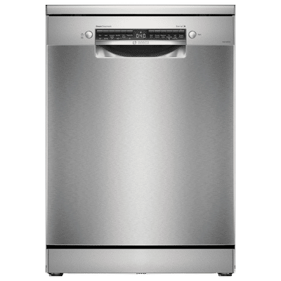 BOSCH Series 6 15 Place Settings Free Standing Dishwasher with Anti-Fingerprint (No Pre-rinse Required, Silver Inox)