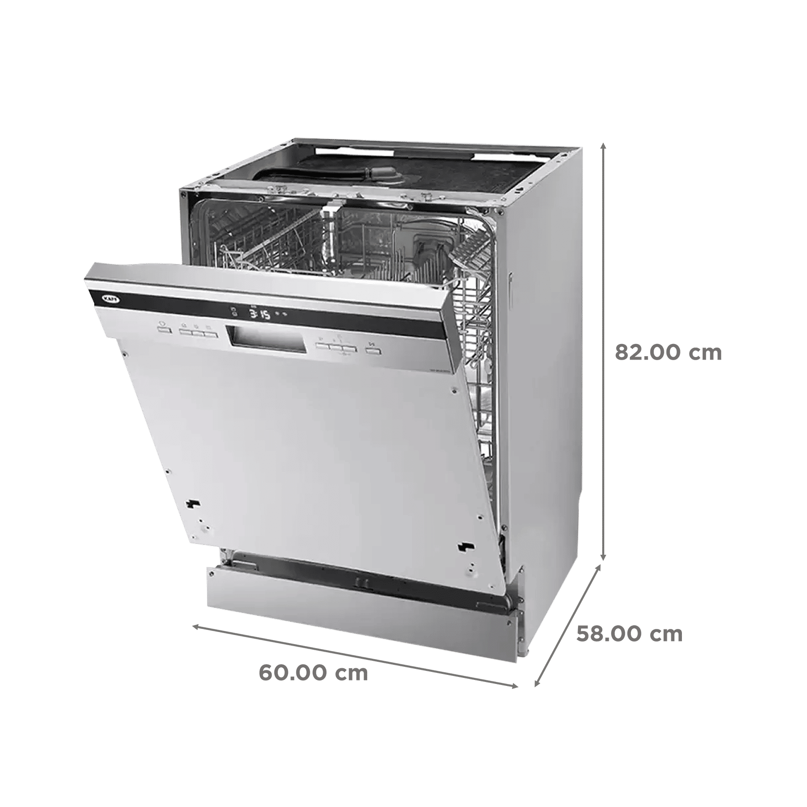 KAFF KDW BIN 60 Intra 14 Place Settings Built-in Dishwasher with Three Stage Filtration (No Pre-rinse Required, Stainless Steel)_2