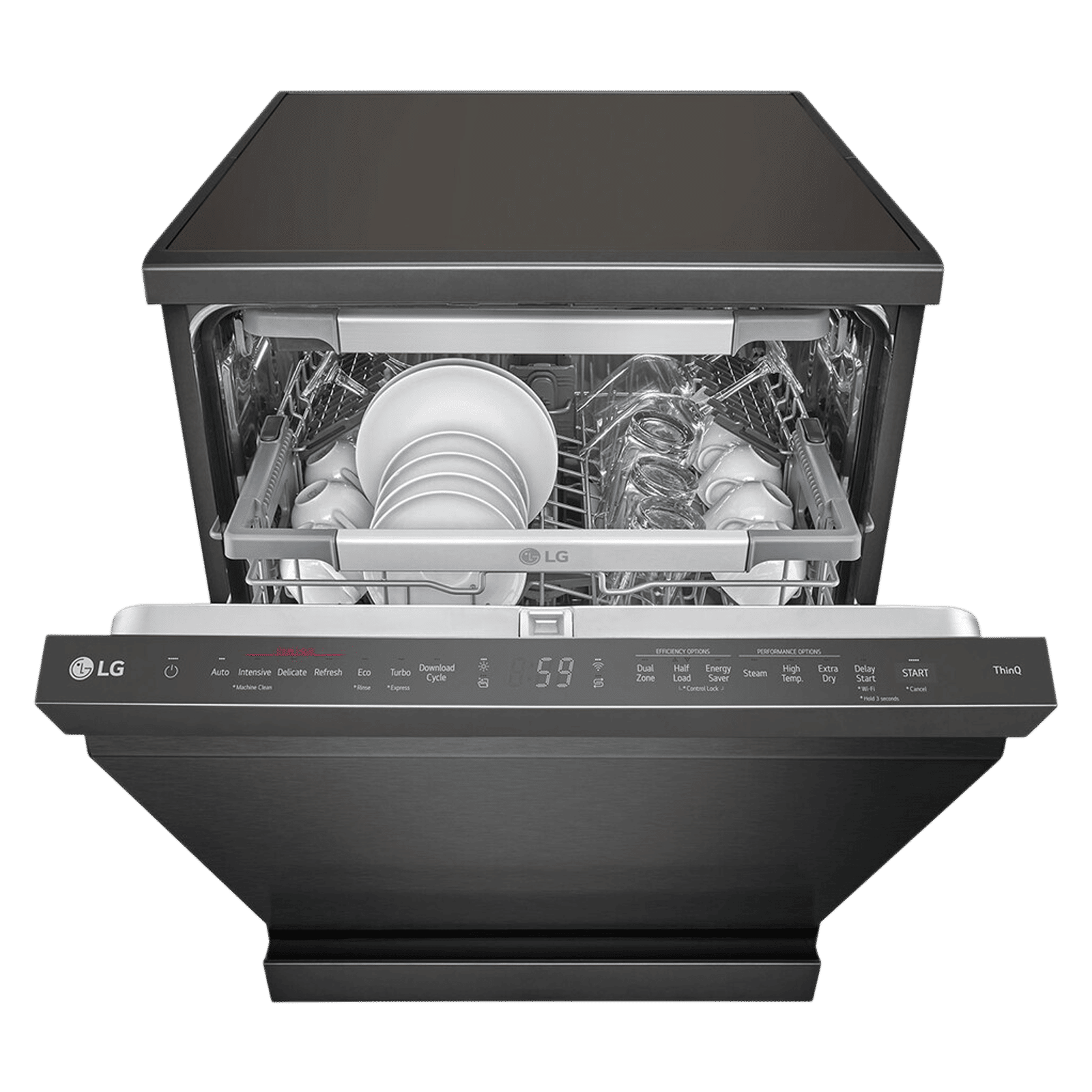 LG 15 Place Settings Free Standing Smart Dishwasher with Top Control Panel (No Pre-rinse Required, Matte Black) LG 15 Place Settings Free Standing Smart Dishwasher with Top Control Panel (No Pre-rinse Required, Matte Black)_6