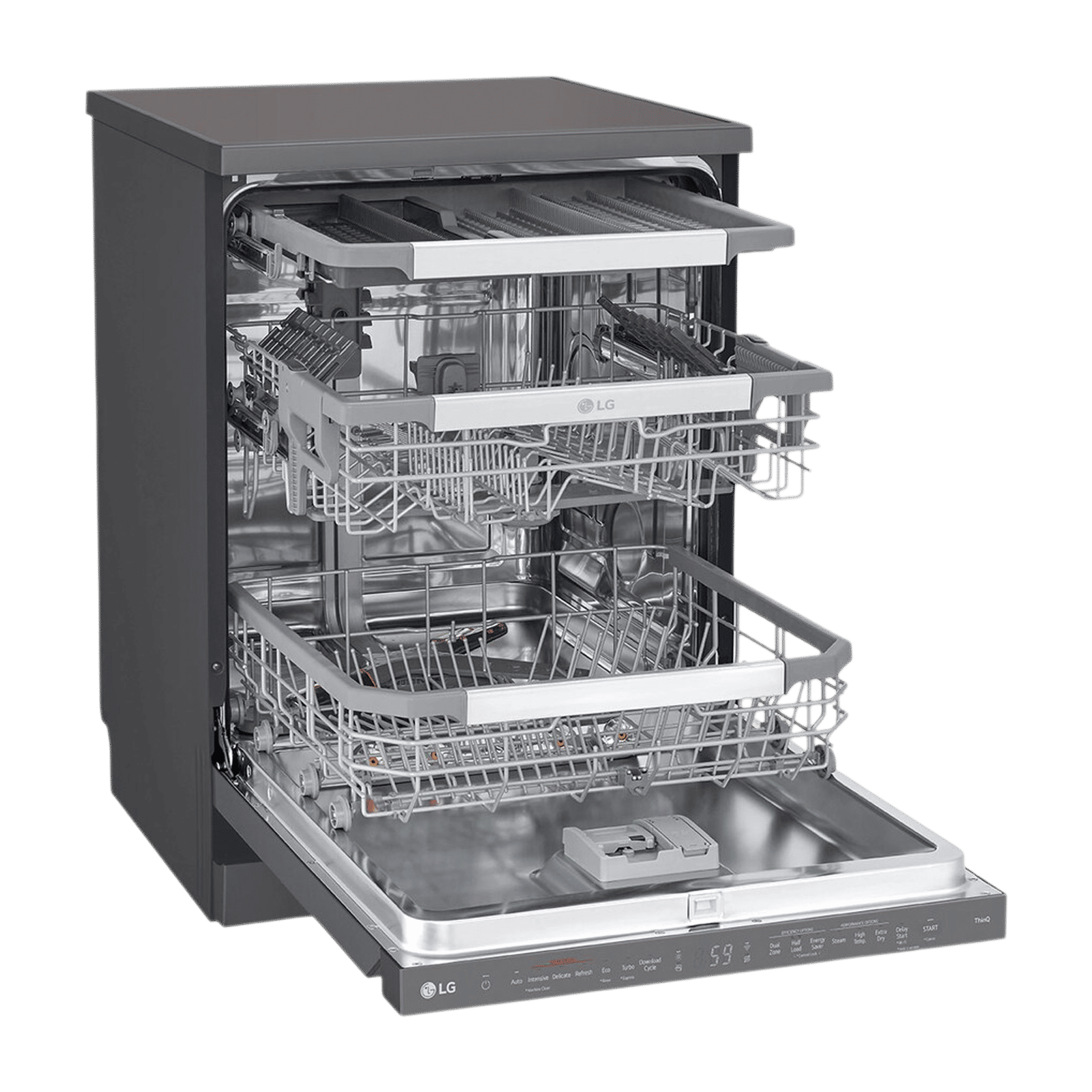 LG 15 Place Settings Free Standing Smart Dishwasher with Top Control Panel (No Pre-rinse Required, Matte Black) LG 15 Place Settings Free Standing Smart Dishwasher with Top Control Panel (No Pre-rinse Required, Matte Black)_7
