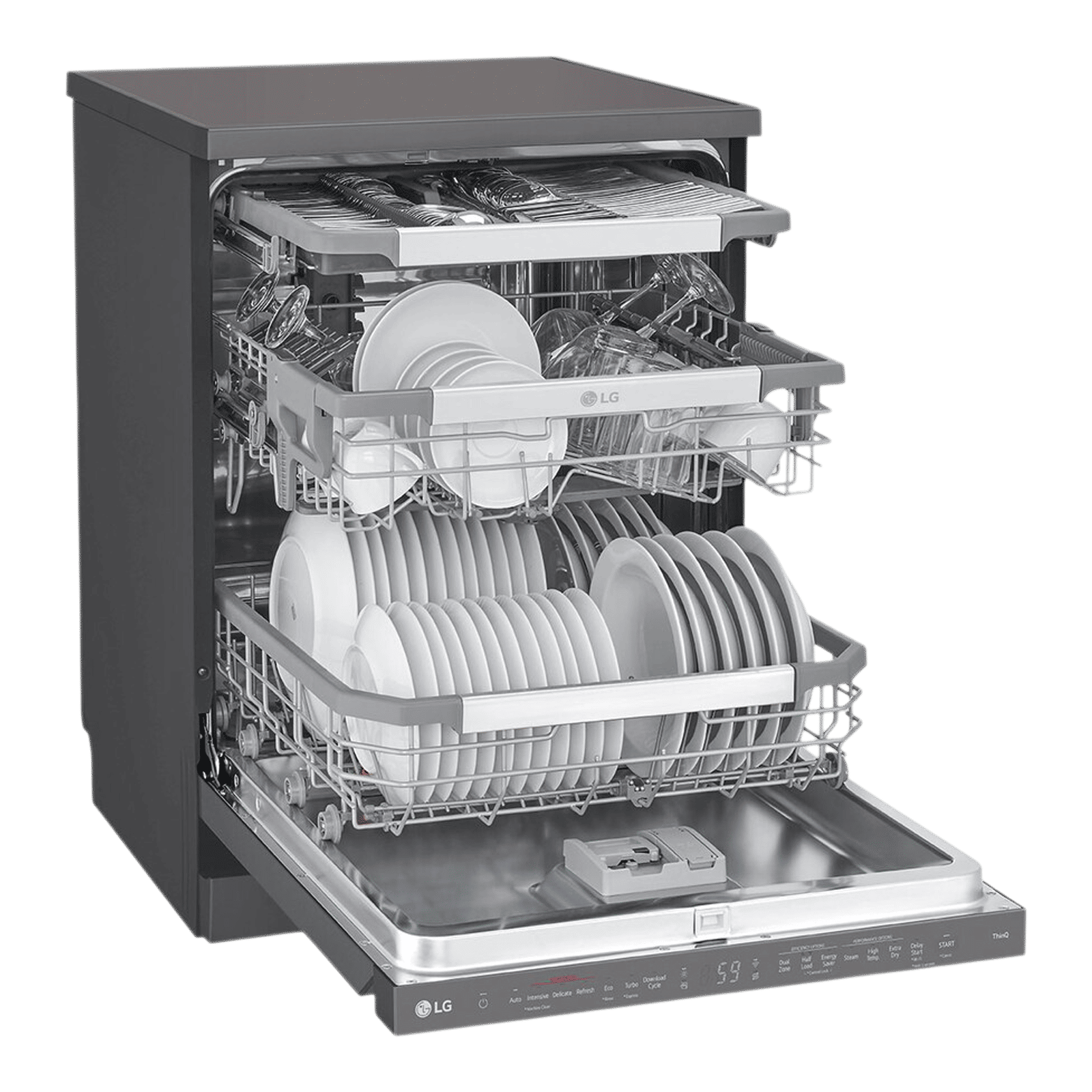 LG 15 Place Settings Free Standing Smart Dishwasher with Top Control Panel (No Pre-rinse Required, Matte Black) LG 15 Place Settings Free Standing Smart Dishwasher with Top Control Panel (No Pre-rinse Required, Matte Black)_11