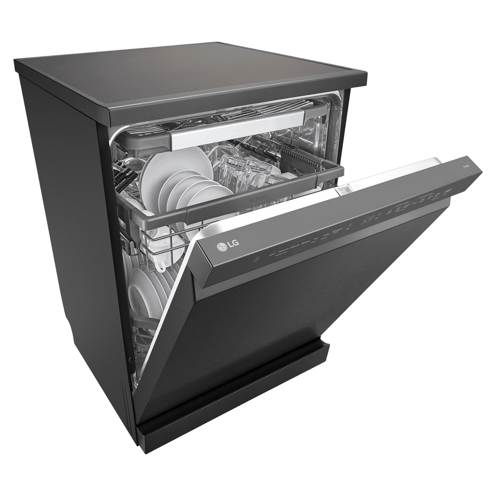 LG 15 Place Settings Free Standing Smart Dishwasher with Front Control Panel (No Pre-rinse Required, Matte Black) LG 15 Place Settings Free Standing Smart Dishwasher with Front Control Panel (No Pre-rinse Required, Matte Black)_8
