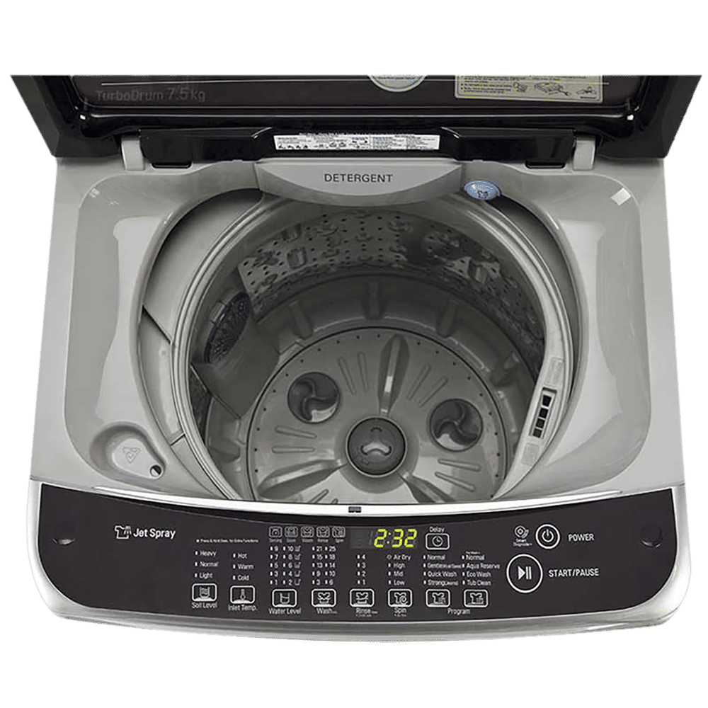 LG 7 kg Inverter Fully Automatic Top Load Washing Machine (T8077NEDLY.AFSPEIL, Smart Inverter Technology, Free Silver/Burgundy)_6