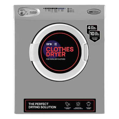 IFB 5.5 kg 5 Star Fully Automatic Front Load Dryer (TURBO DRY EX, Lint Filter, Silver)
