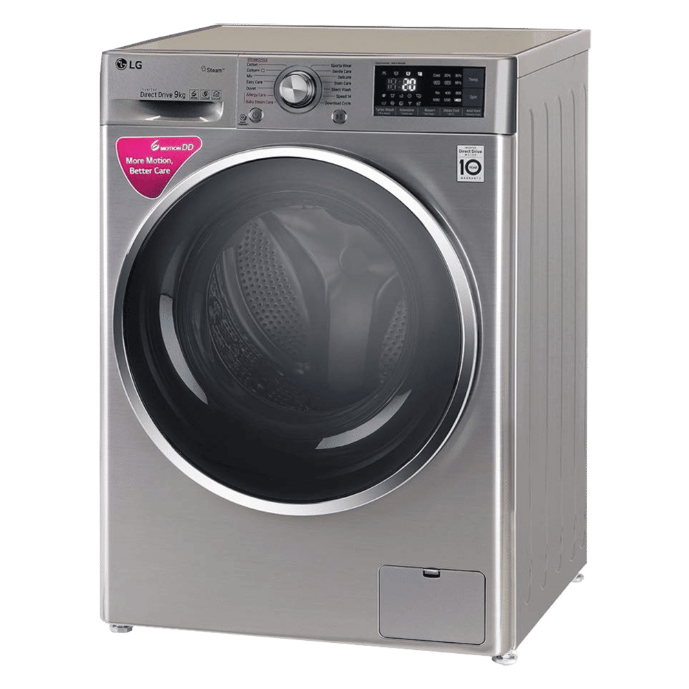 LG 9 kg Fully Automatic Front Load Washing Machine (FHT1409SWSASSPEIL, SmartThinQ with Wi-Fi, Stainless Steel)_4