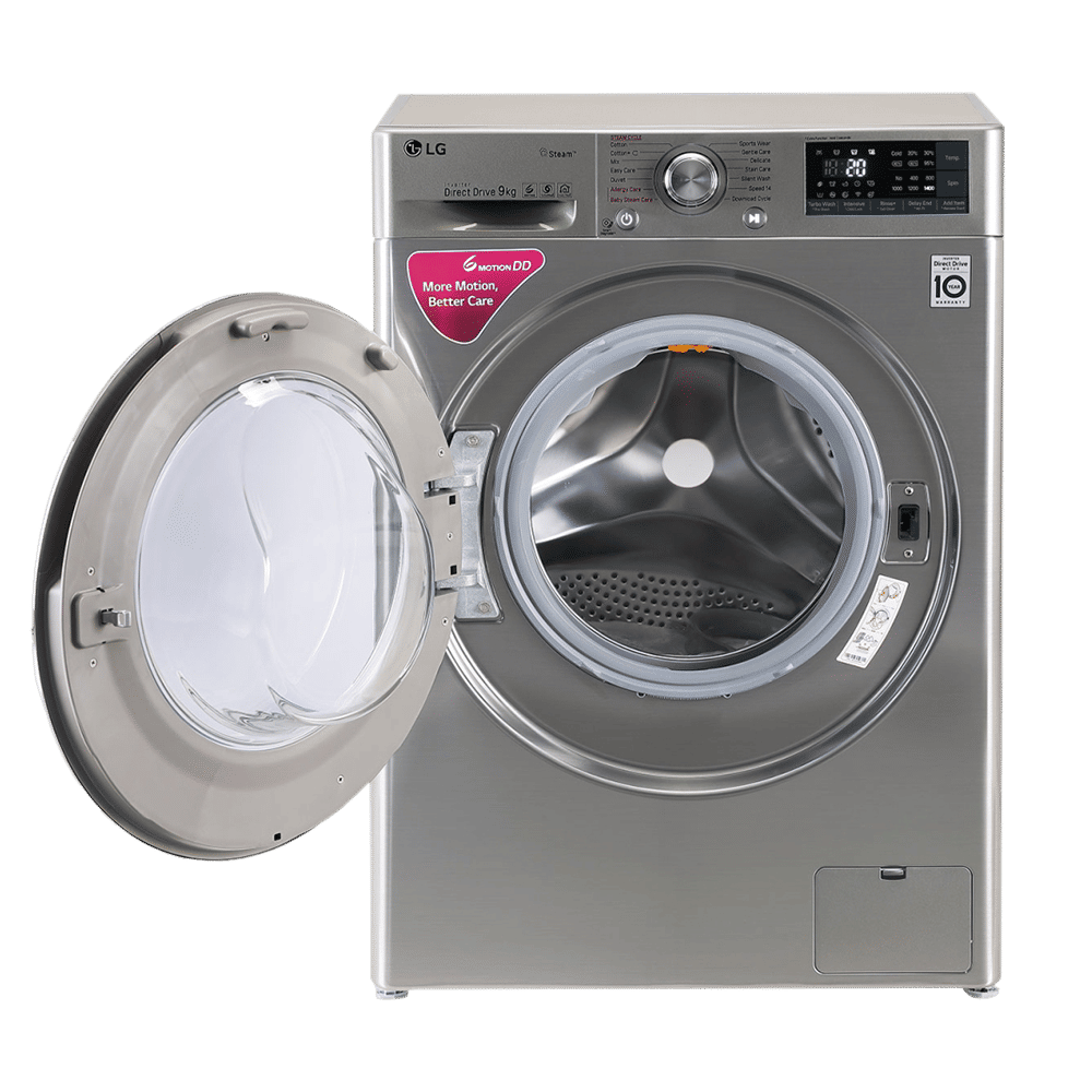 LG 9 kg Fully Automatic Front Load Washing Machine (FHT1409SWSASSPEIL, SmartThinQ with Wi-Fi, Stainless Steel)_5
