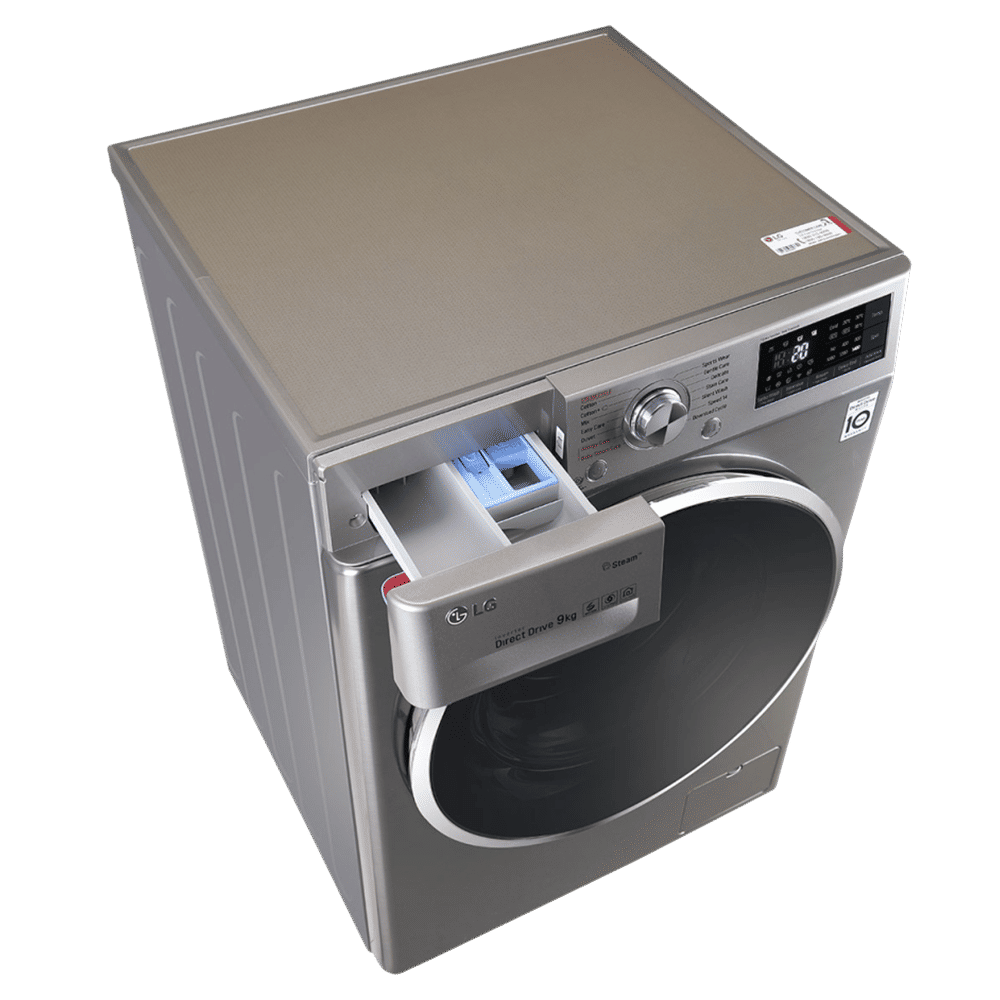 LG 9 kg Fully Automatic Front Load Washing Machine (FHT1409SWSASSPEIL, SmartThinQ with Wi-Fi, Stainless Steel)_6