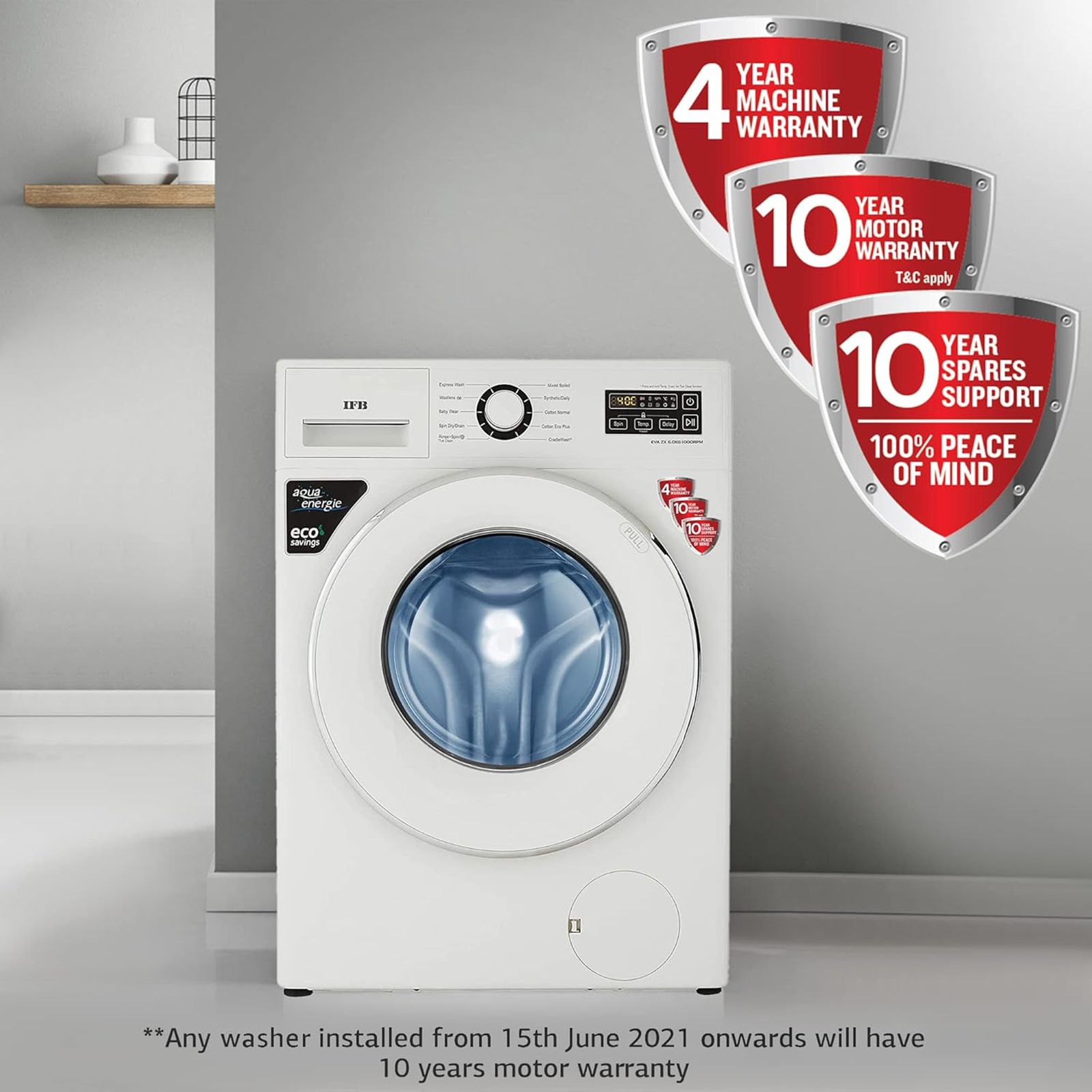 IFB 6 kg 5 Star Fully Automatic Front Load Washing Machine (EVA ZX, Auto Foam Control System, White) IFB 6 kg 5 Star Fully Automatic Front Load Washing Machine (EVA ZX, Auto Foam Control System, White)_15