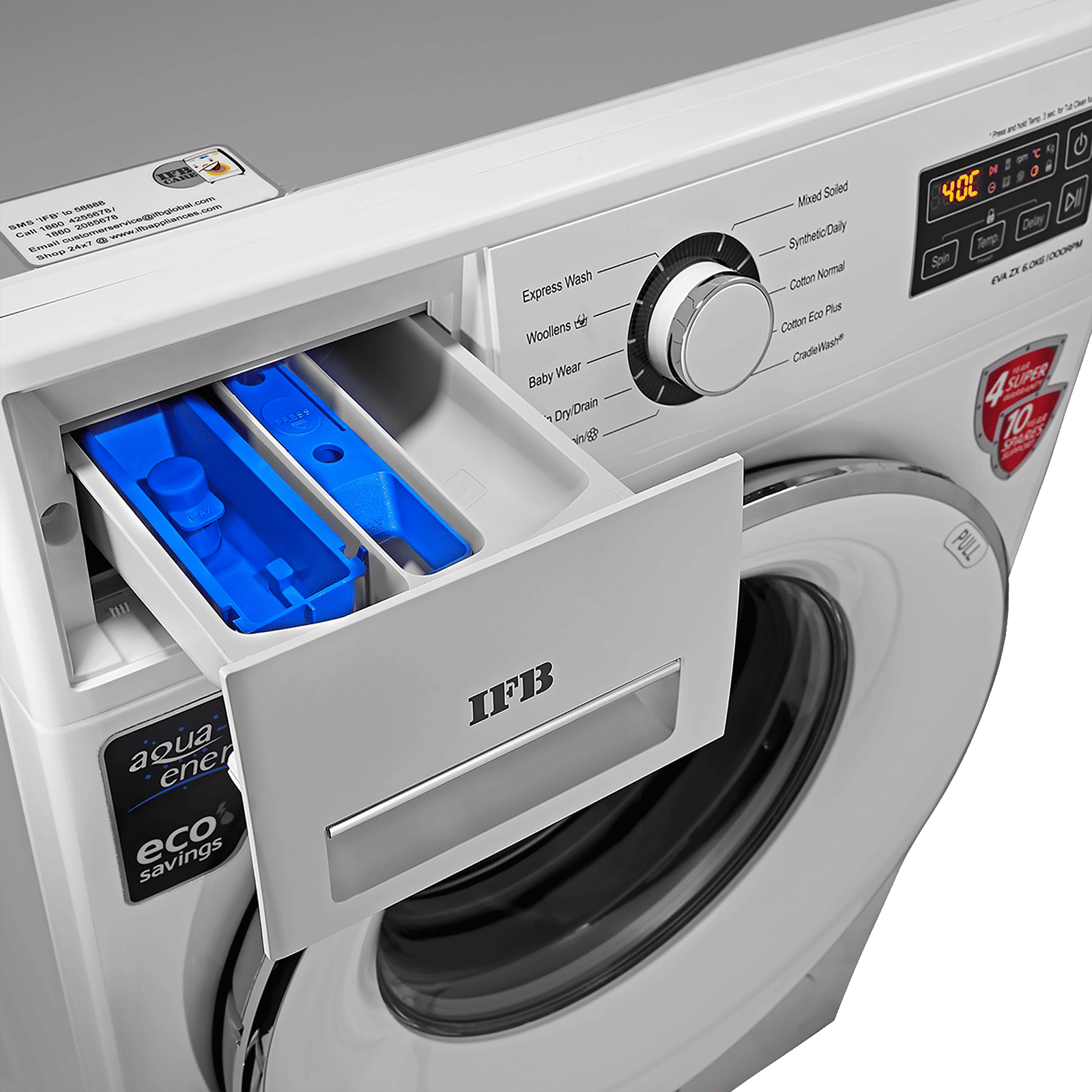 IFB 6 kg 5 Star Fully Automatic Front Load Washing Machine (EVA ZX, Auto Foam Control System, White) IFB 6 kg 5 Star Fully Automatic Front Load Washing Machine (EVA ZX, Auto Foam Control System, White)_9