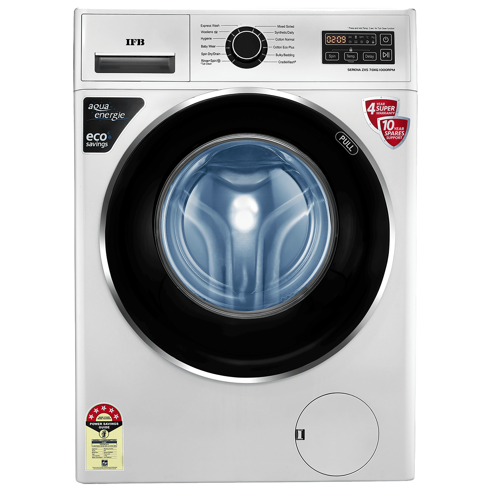 IFB 7 kg 5 Star Fully Automatic Front Load Washing Machine (Serena ZXS, Aqua Energie, Silver) IFB 7 kg 5 Star Fully Automatic Front Load Washing Machine (Serena ZXS, Aqua Energie, Silver)_1
