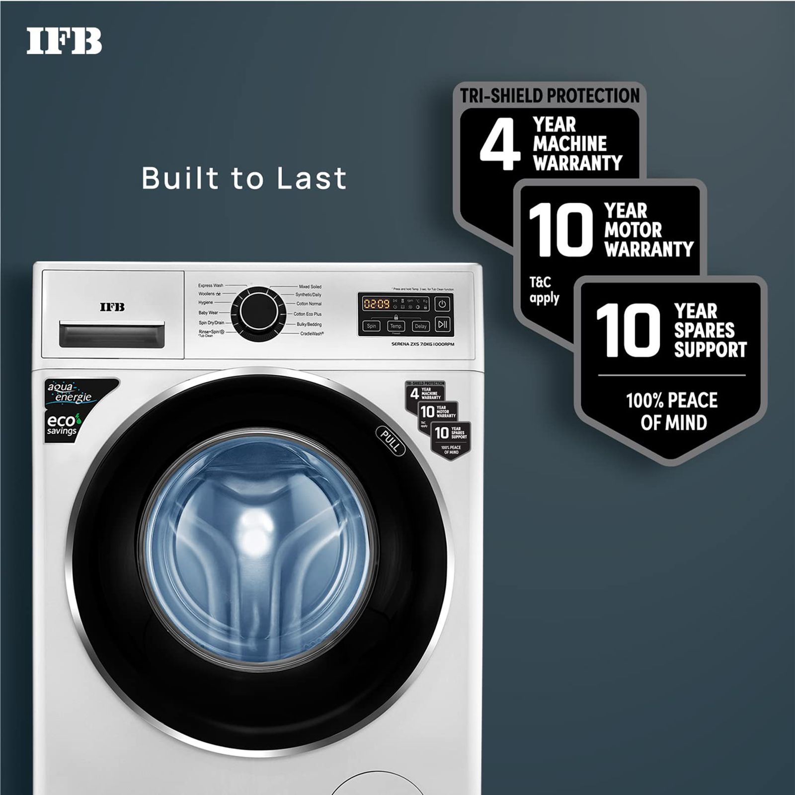 IFB 7 kg 5 Star Fully Automatic Front Load Washing Machine (Serena ZXS, Aqua Energie, Silver) IFB 7 kg 5 Star Fully Automatic Front Load Washing Machine (Serena ZXS, Aqua Energie, Silver)_16