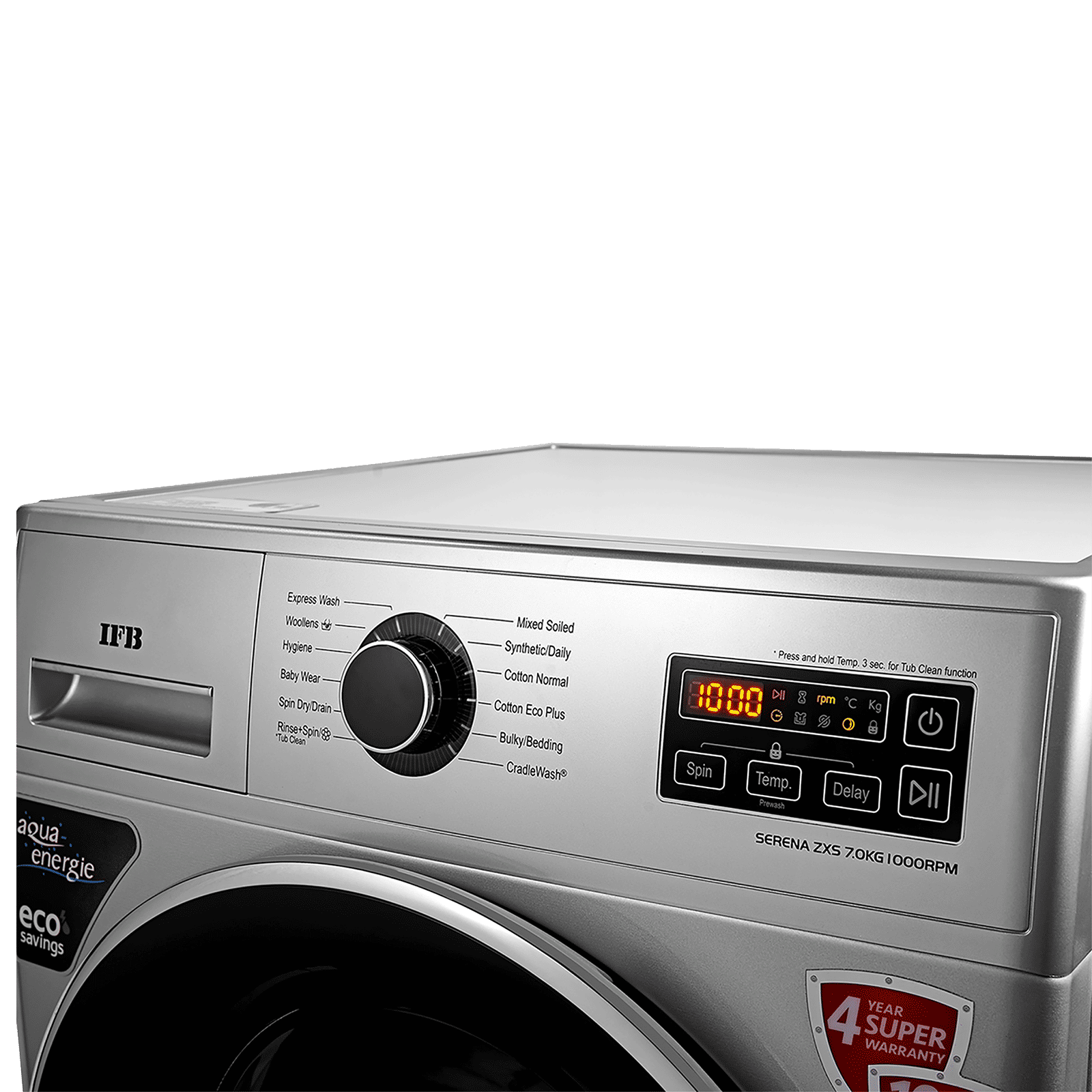 IFB 7 kg 5 Star Fully Automatic Front Load Washing Machine (Serena ZXS, Aqua Energie, Silver) IFB 7 kg 5 Star Fully Automatic Front Load Washing Machine (Serena ZXS, Aqua Energie, Silver)_4
