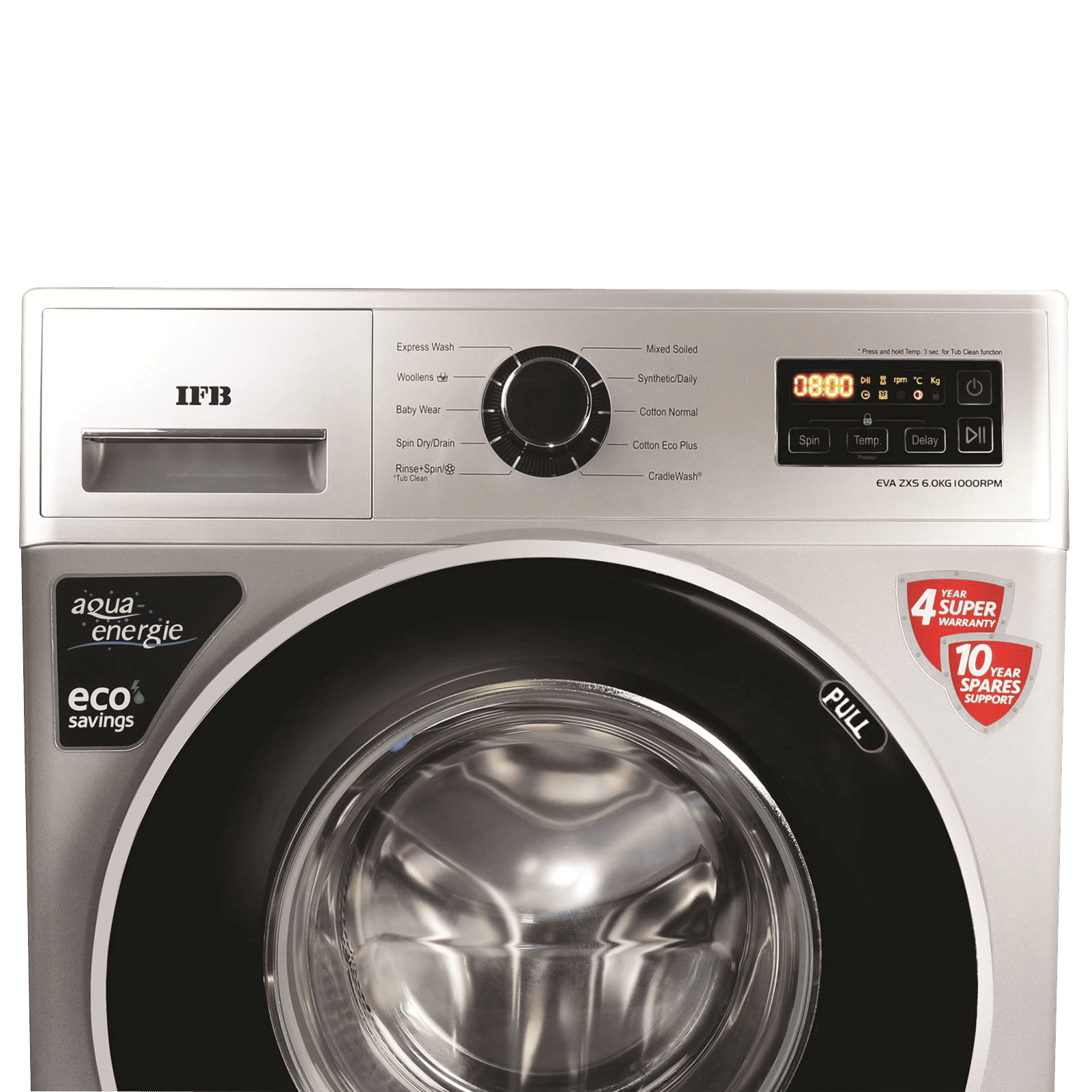 IFB 6 kg 5 Star Fully Automatic Front Load Washing Machine (EVA ZXS, Cradle Wash, Silver)_4