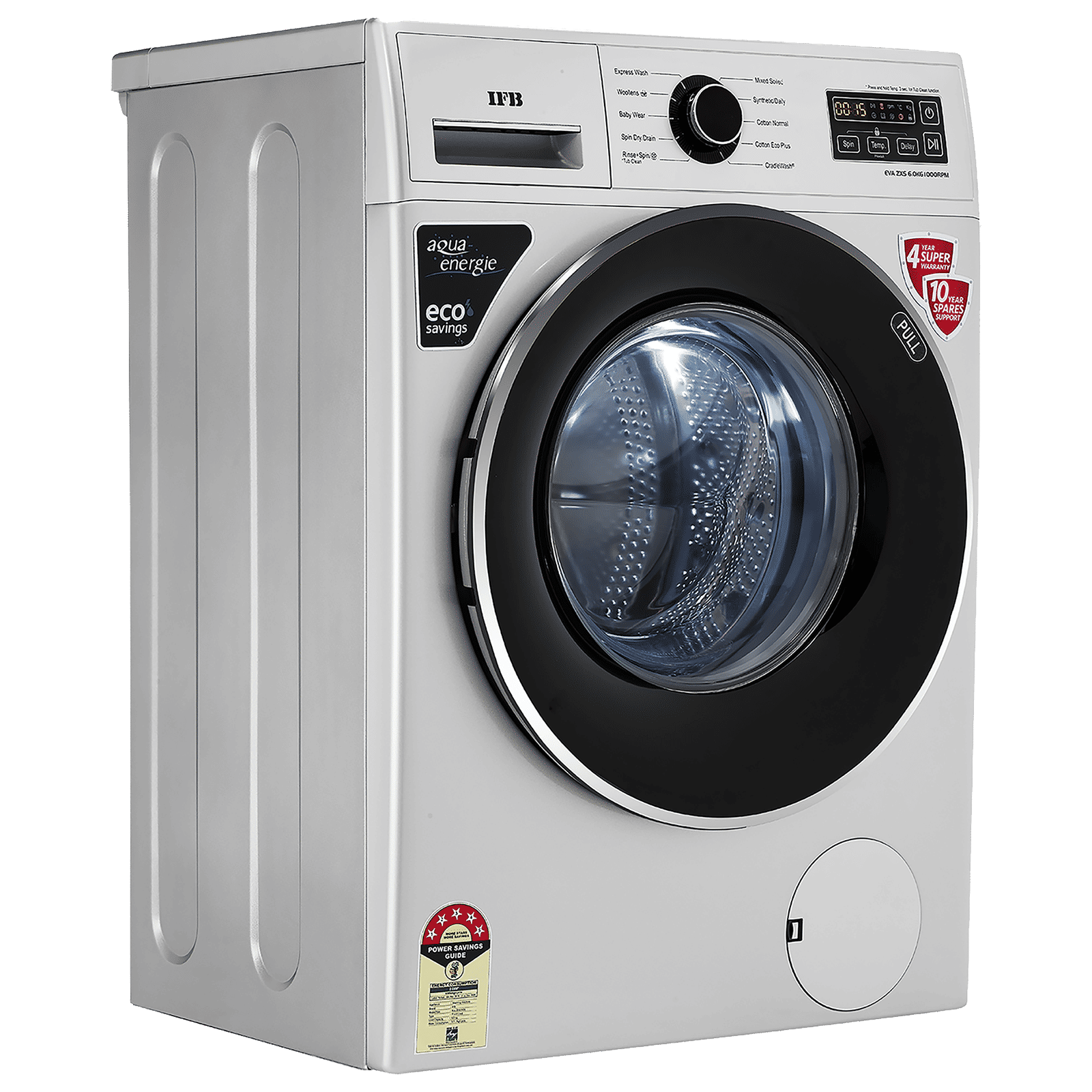 IFB 6 kg 5 Star Fully Automatic Front Load Washing Machine (EVA ZXS, Cradle Wash, Silver)_5