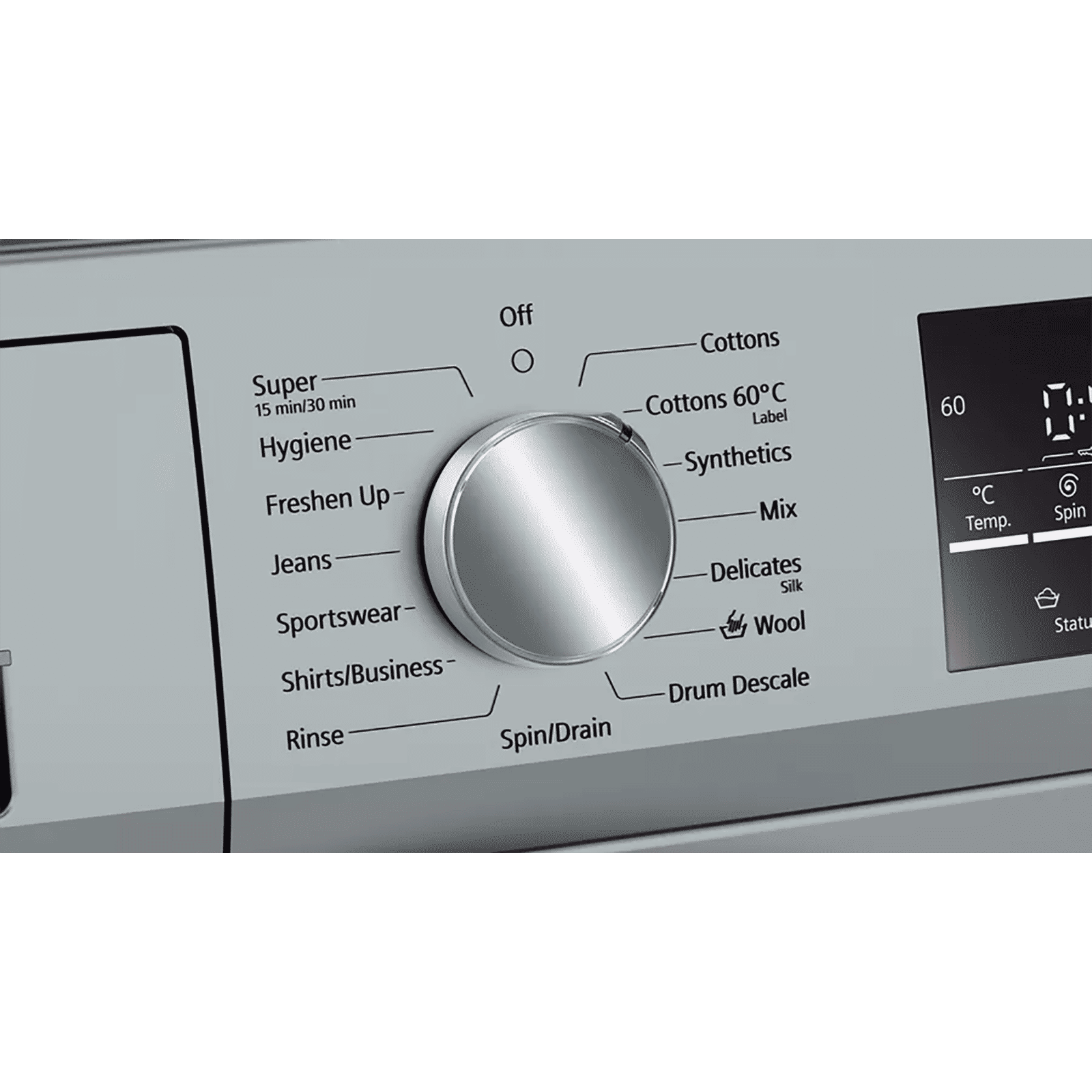 SIEMENS 7 kg 5 Star Inverter Fully Automatic Front Load Washing Machine (iQ300, WM12J46SIN, Wave Drum, Platinum Silver)_8