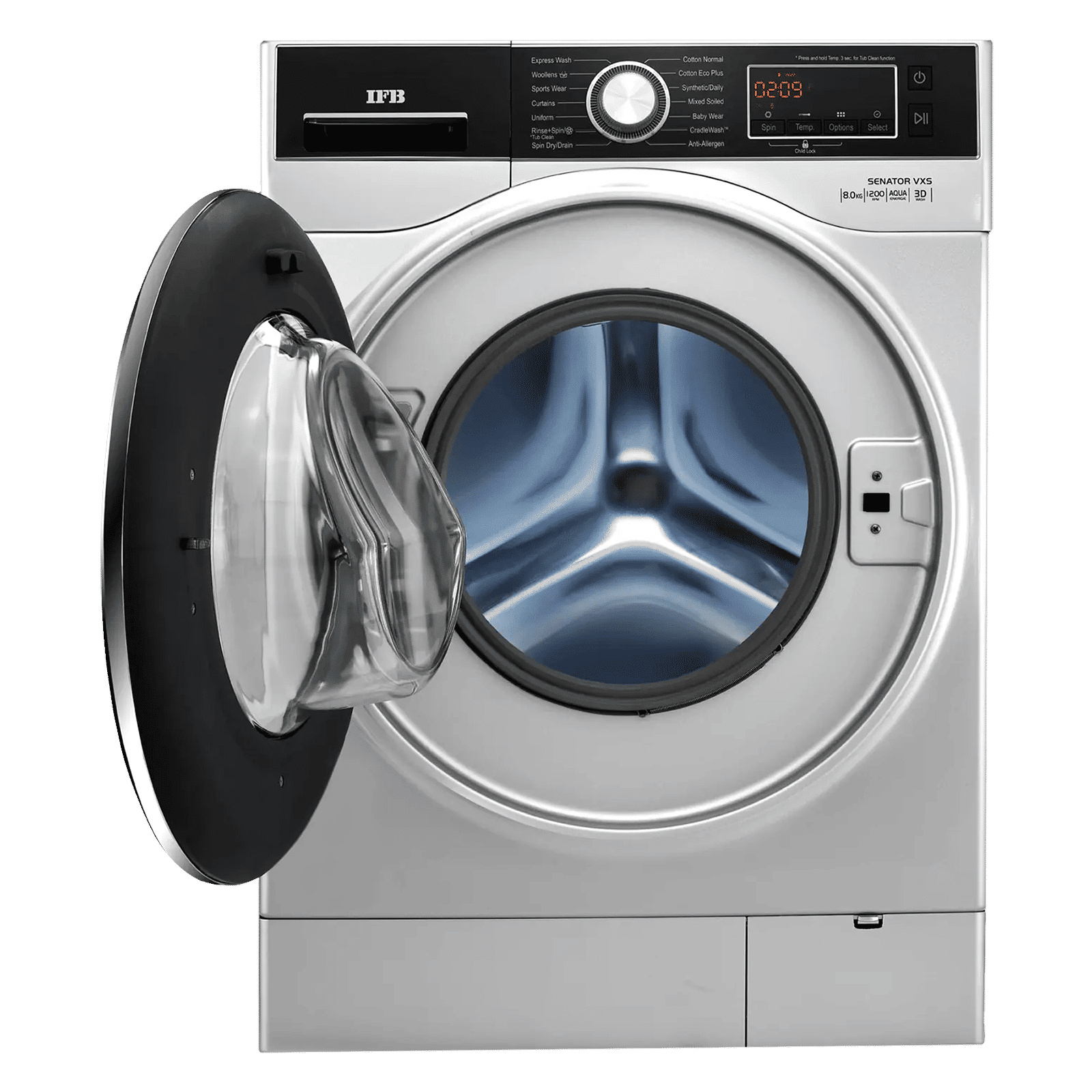 IFB 8 kg 5 Star Fully Automatic Front Load Washing Machine (Senator VXS 0812, Aqua Energie, Silver)_7