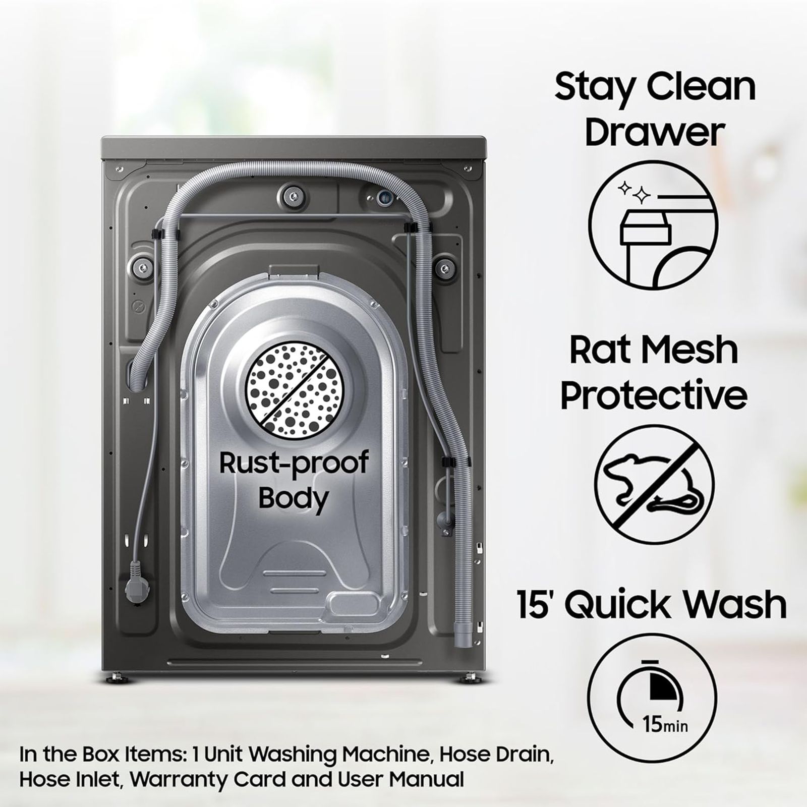 SAMSUNG 10.5/7 kg Inverter Fully Automatic Front Load Washer Dryer (WD10T704DBX/TL, AI Control Display, Inox) SAMSUNG 10.5/7 kg Inverter Fully Automatic Front Load Washer Dryer (WD10T704DBX/TL, AI Control Display, Inox)_18