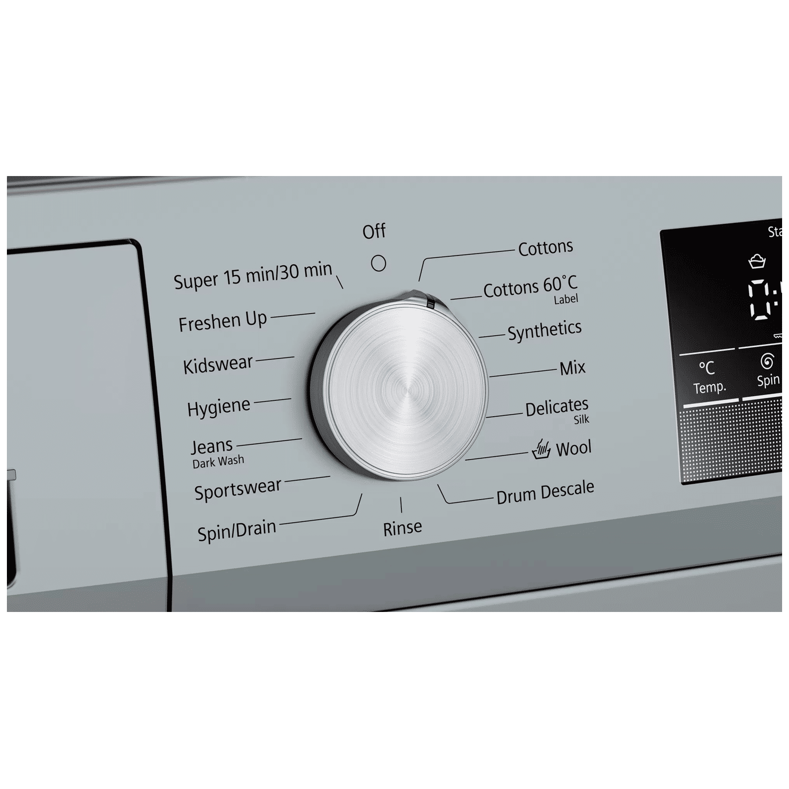 SIEMENS 7 kg 5 Star Fully Automatic Front Load Washing Machine (iQ300, WM12J26SIN, Wave Drum, Silver)_10