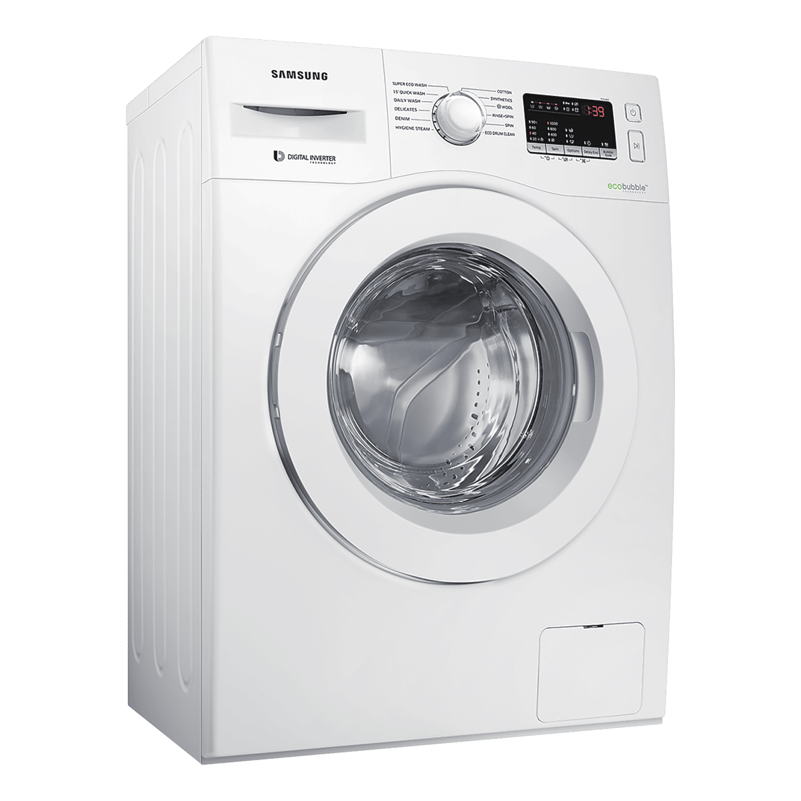 SAMSUNG 6.5 kg 5 Star Inverter Fully Automatic Front Load Washing Machine (WW65R20EKMW/TL, Diamond Drum, DA White)_4