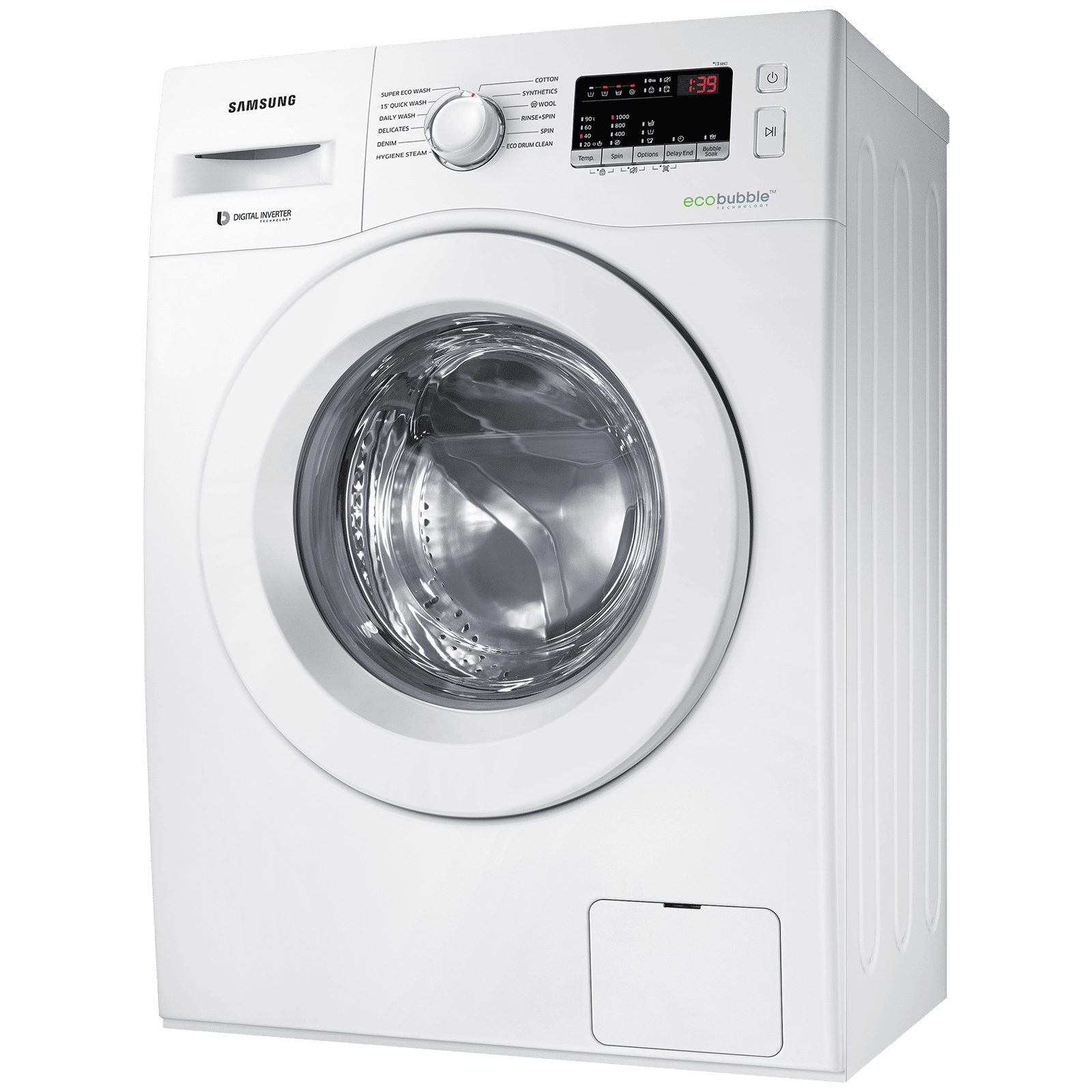 SAMSUNG 6.5 kg 5 Star Inverter Fully Automatic Front Load Washing Machine (WW65R20EKMW/TL, Diamond Drum, DA White)_5