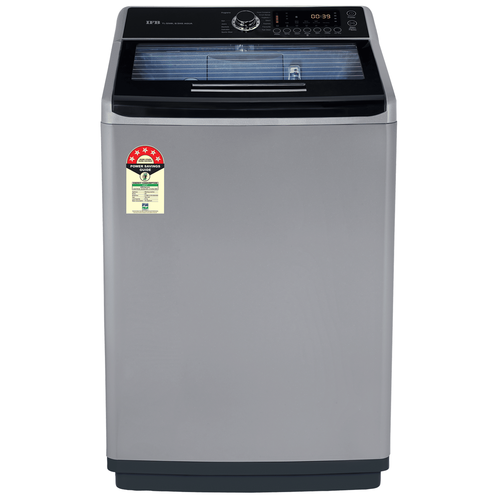 IFB 8.5 kg 5 Star Fully Automatic Top Load Washing Machine (Aqua, TL-SSBL, Built-in Heater, PCM Sparkle Silver) IFB 8.5 kg 5 Star Fully Automatic Top Load Washing Machine (Aqua, TL-SSBL, Built-in Heater, PCM Sparkle Silver)_1