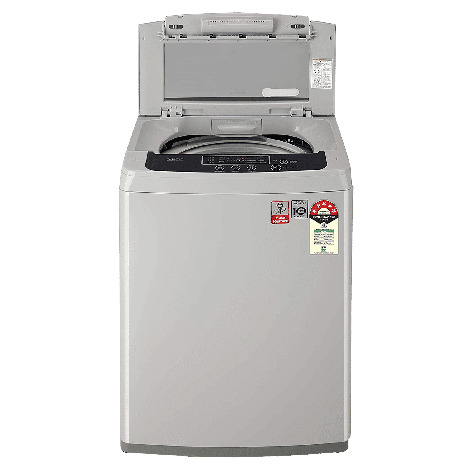 LG 7.5 kg 5 Star Inverter Fully Automatic Top Load Washing Machine (T75SKSF1Z.ASFQEIL, TurboDrum, Middle Free Silver)_10