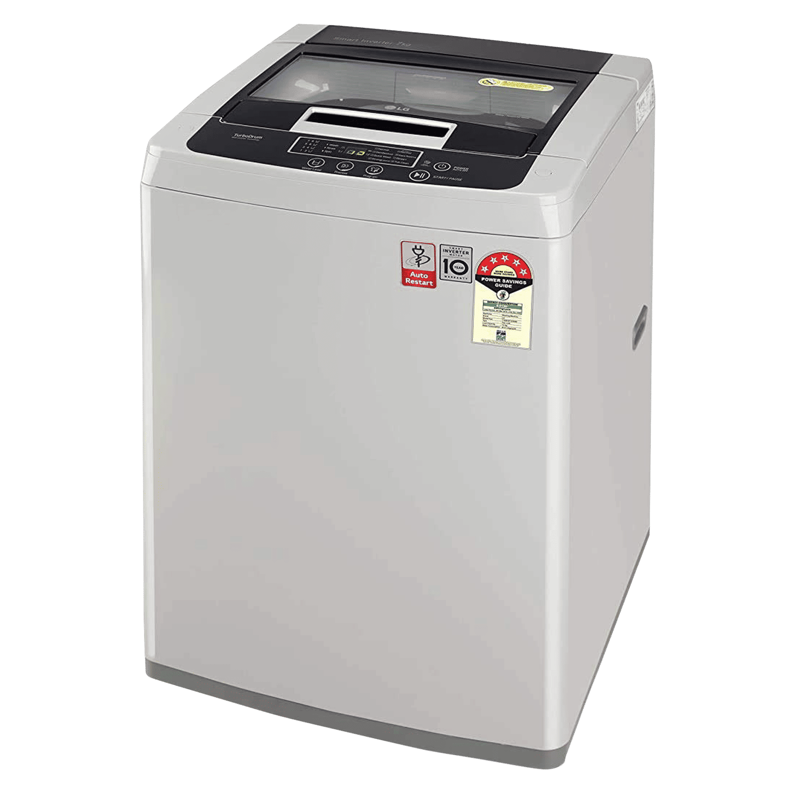 LG 7.5 kg 5 Star Inverter Fully Automatic Top Load Washing Machine (T75SKSF1Z.ASFQEIL, TurboDrum, Middle Free Silver)_6