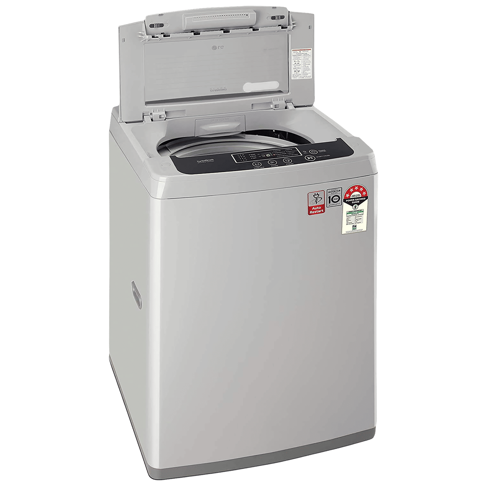 LG 7.5 kg 5 Star Inverter Fully Automatic Top Load Washing Machine (T75SKSF1Z.ASFQEIL, TurboDrum, Middle Free Silver)_7