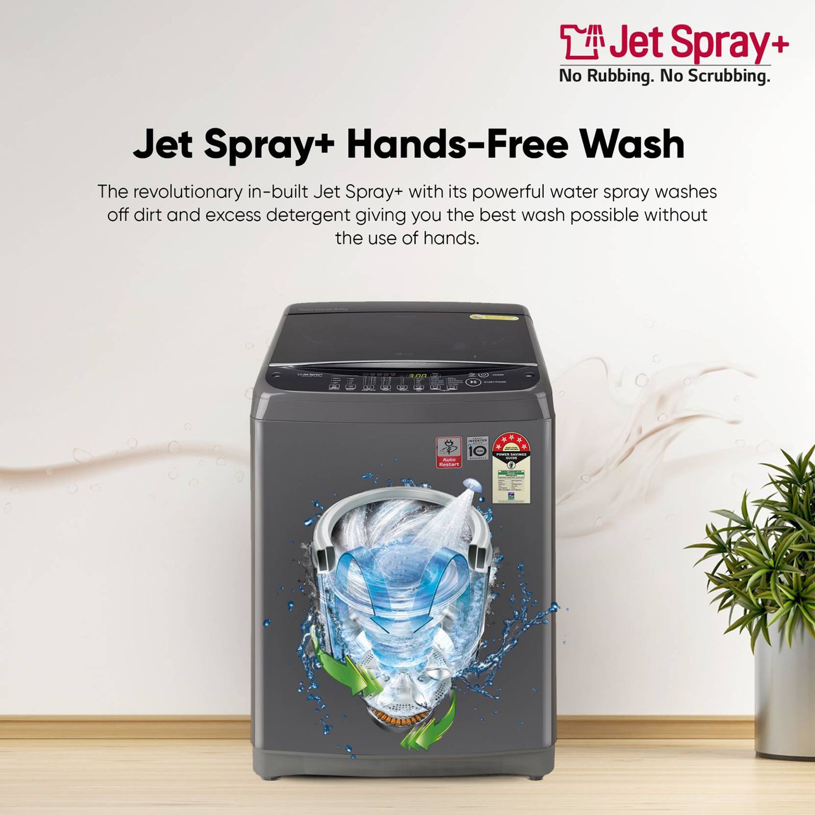 LG 9 kg 5 Star Inverter Fully Automatic Top Load Washing Machine (T90SJMB1Z.ABMQEIL, Smart Inverter Technology, Middle Black) LG 9 kg 5 Star Inverter Fully Automatic Top Load Washing Machine (T90SJMB1Z.ABMQEIL, Smart Inverter Technology, Middle Black)_18