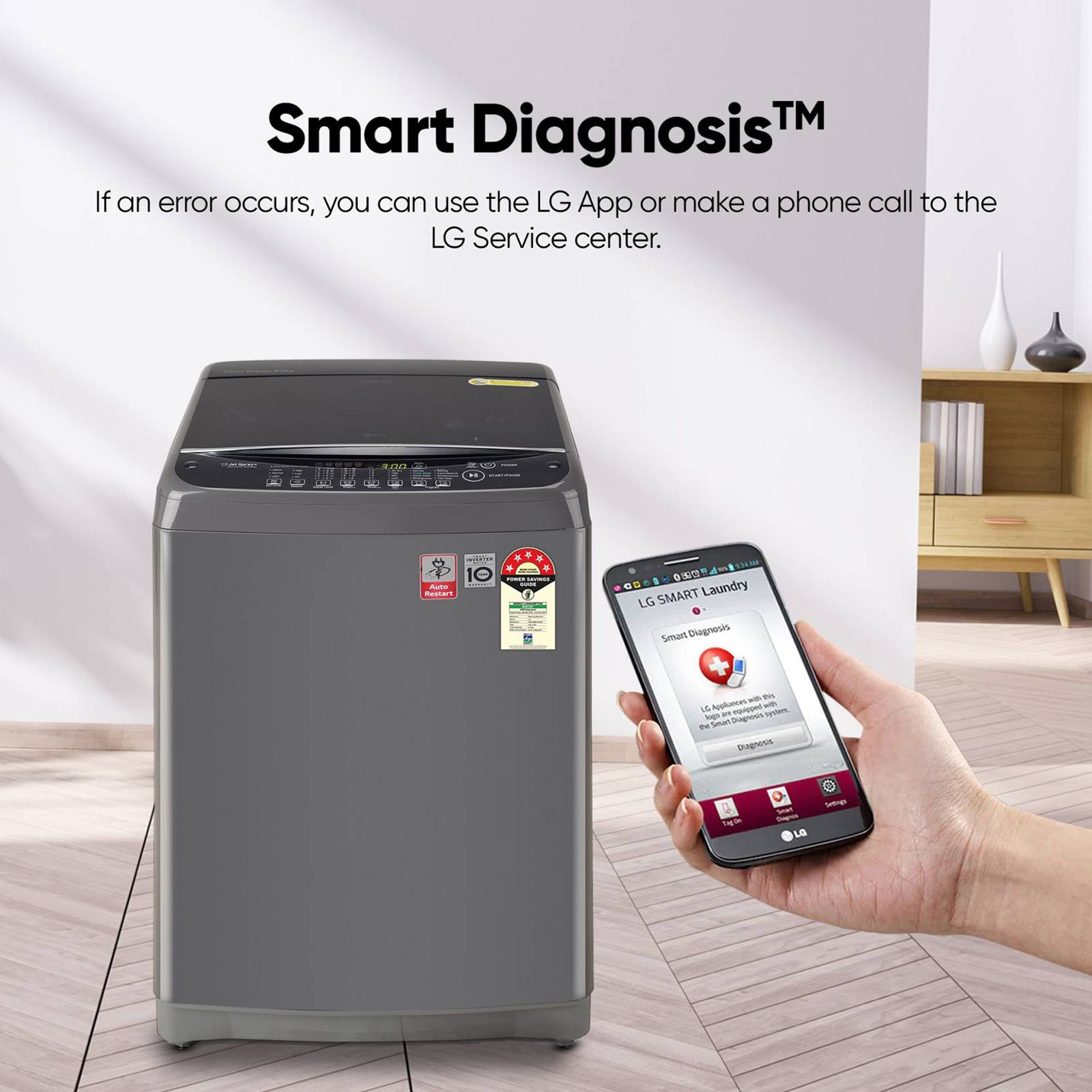 LG 9 kg 5 Star Inverter Fully Automatic Top Load Washing Machine (T90SJMB1Z.ABMQEIL, Smart Inverter Technology, Middle Black) LG 9 kg 5 Star Inverter Fully Automatic Top Load Washing Machine (T90SJMB1Z.ABMQEIL, Smart Inverter Technology, Middle Black)_19