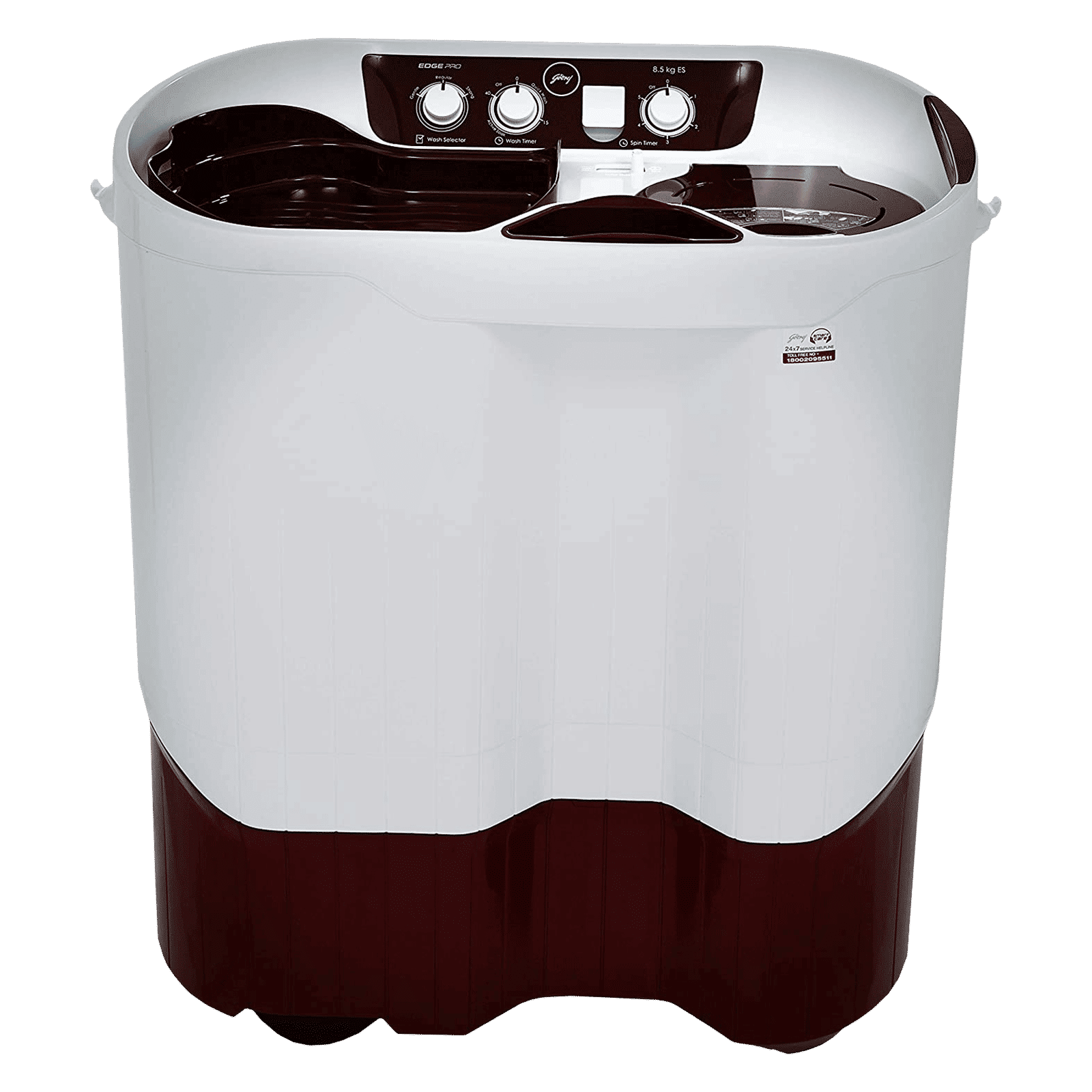 Godrej 8.5 kg 5 Star Semi Automatic Washing Machine with Spin Shower (Edge Pro, WS EDGEPRO 850 ES, Wine Red) Godrej 8.5 kg 5 Star Semi Automatic Washing Machine with Spin Shower (Edge Pro, WS EDGEPRO 850 ES, Wine Red)_1