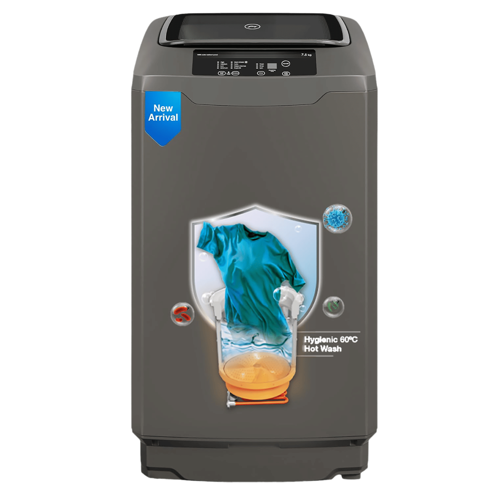Godrej 7.5 kg 5 Star Fully Automatic Top Load Washing Machine (Eon Allure, WTEON ALR 75 5.0 FISGS ROGR, Cascade Waterfall Technology, Royal Grey)_1