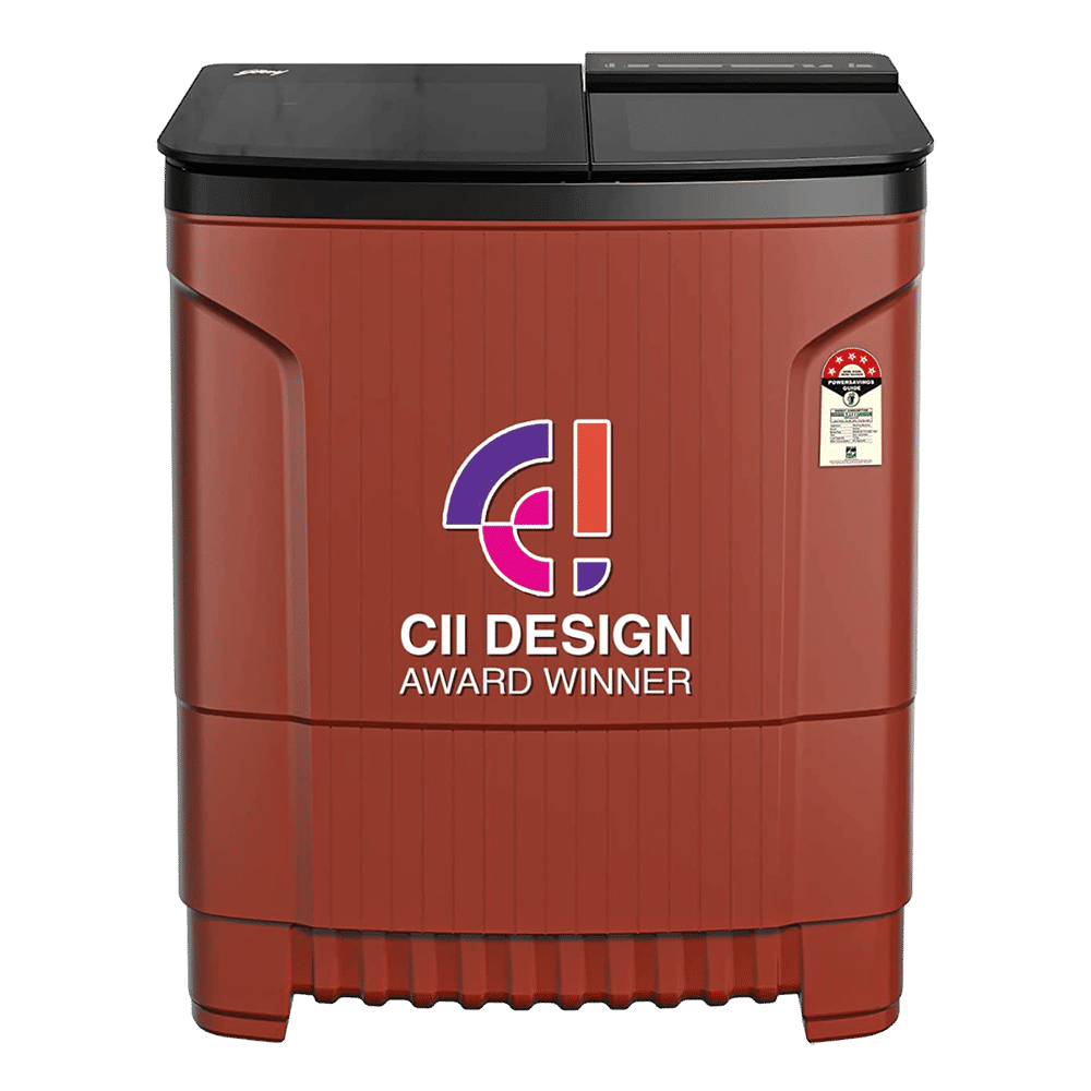 Godrej 8 kg 5 Star Semi Automatic Washing Machine with PowerMax Wash Motor (Edge Ultima, WS EDGE ULT 80 5.0 DB2M CSRD, Crystal Red)_1