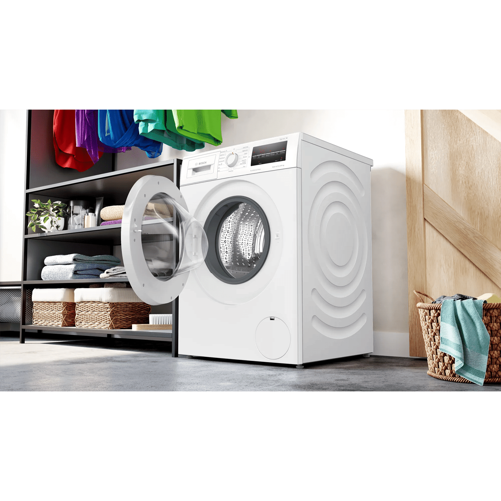 BOSCH 9/6 kg 5 Star Inverter Fully Automatic Front Load Washer Dryer (Series 4, WNA14400IN, Anti-Vibration Side Panel, White) BOSCH 9/6 kg 5 Star Inverter Fully Automatic Front Load Washer Dryer (Series 4, WNA14400IN, Anti-Vibration Side Panel, White)_10