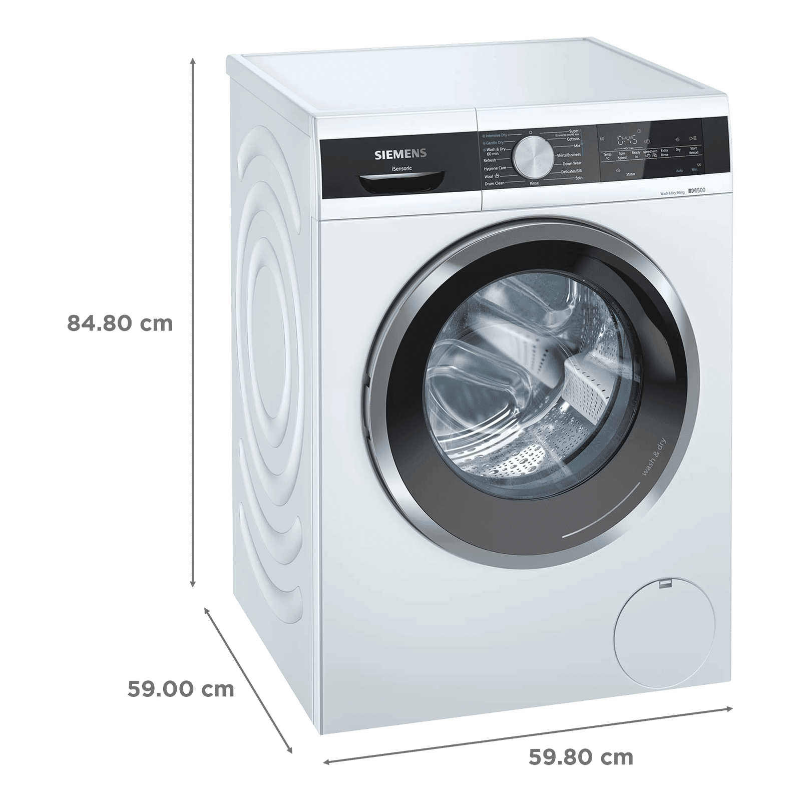 SIEMENS 9/6 kg 5 Star Fully Automatic Front Load Washer Dryer (iQ500, WN44A100IN, In-Built Heater, White) SIEMENS 9/6 kg 5 Star Fully Automatic Front Load Washer Dryer (iQ500, WN44A100IN, In-Built Heater, White)_3