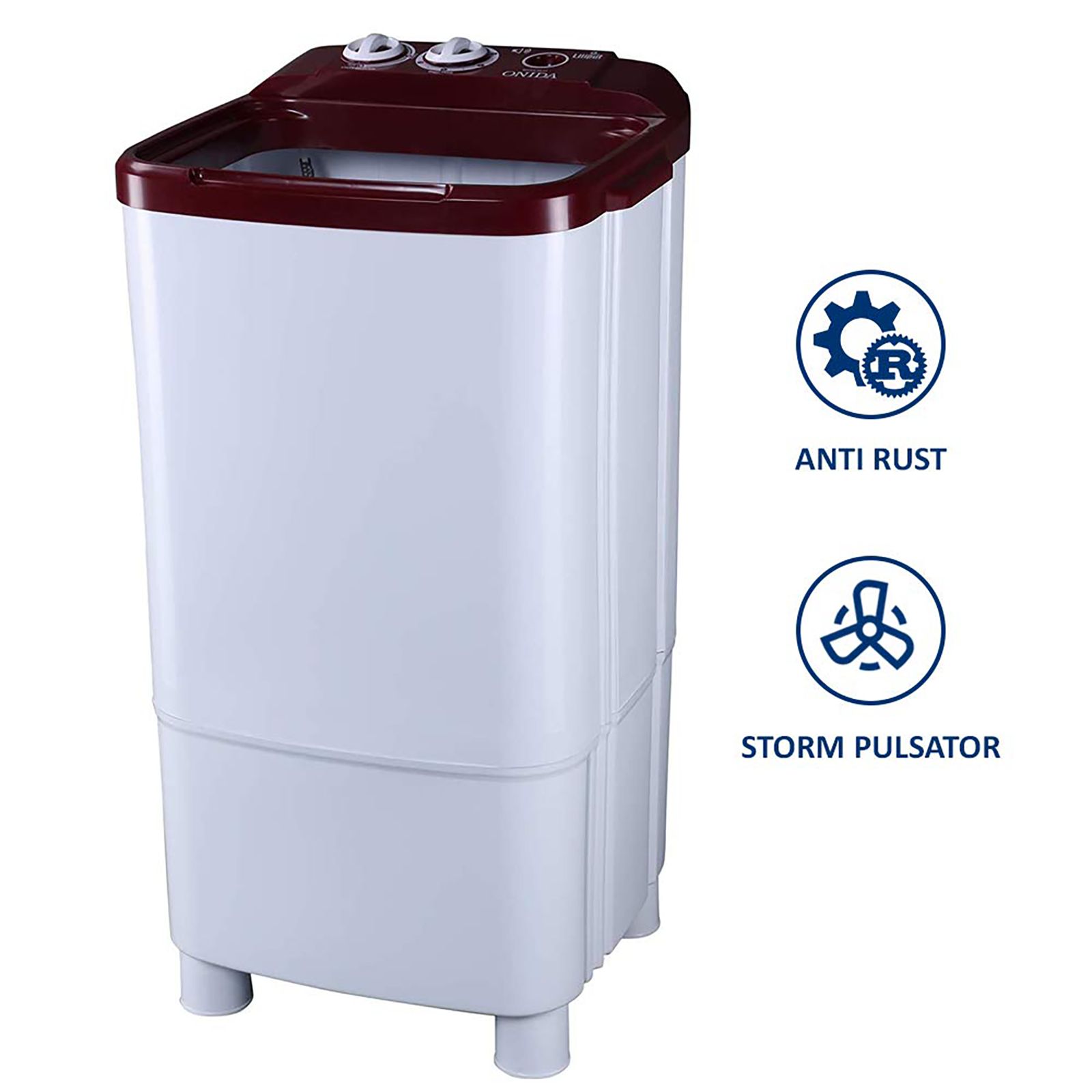 ONIDA 9 kg Semi Automatic Washer with Anti Rat Mesh (Liliput, W90W, Lava Red)_16