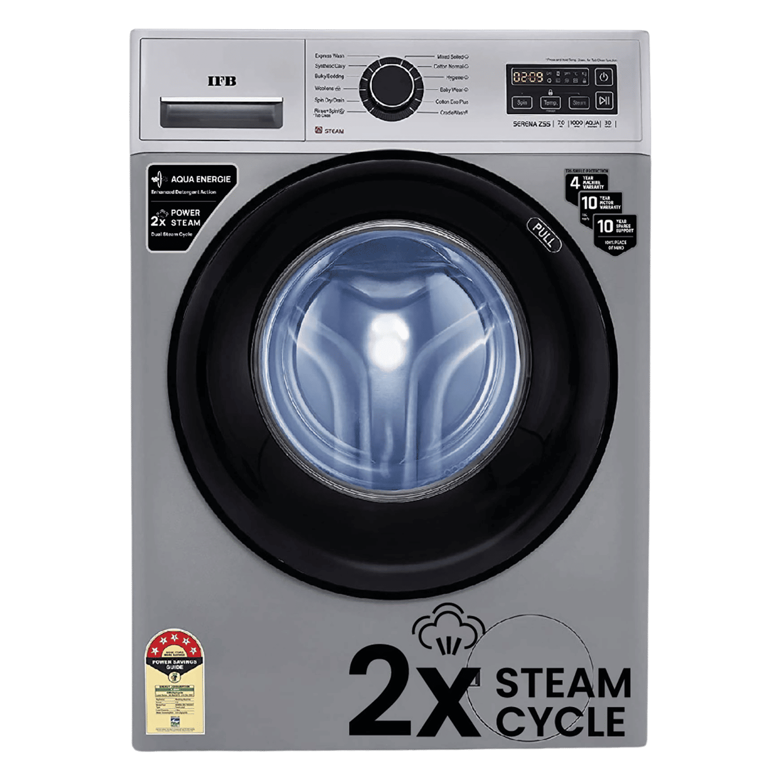 IFB 7 kg 5 Star Fully Automatic Front Load Washing Machine (Serena ZSS 7010, Aqua Energie, Silver) IFB 7 kg 5 Star Fully Automatic Front Load Washing Machine (Serena ZSS 7010, Aqua Energie, Silver)_1