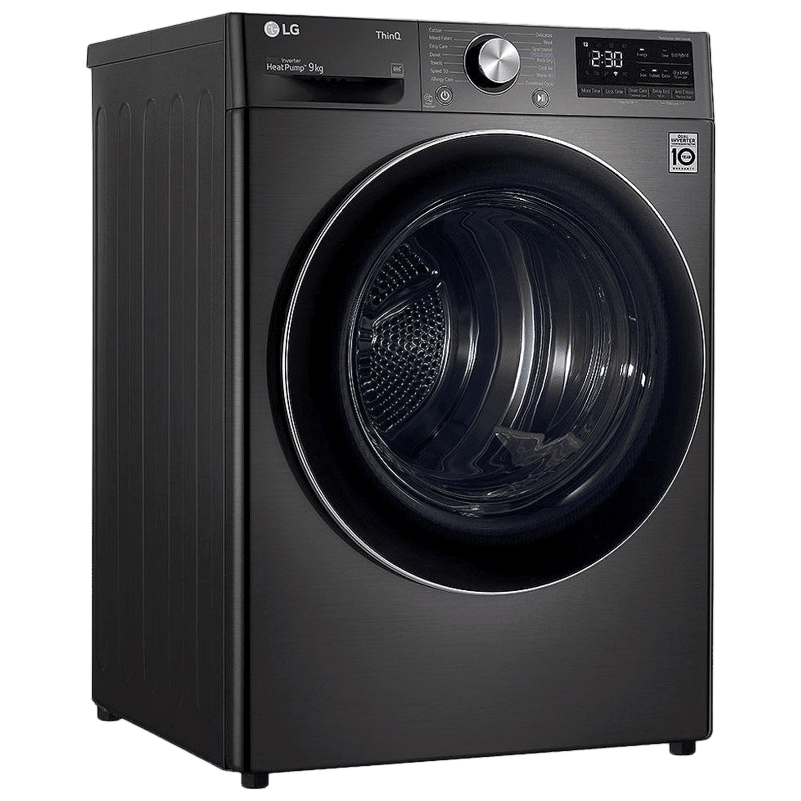 LG 9 kg 5 Star Inverter Fully Automatic Front Load Dryer (DHV09SWB, Wi-Fi Support, Black) LG 9 kg 5 Star Inverter Fully Automatic Front Load Dryer (DHV09SWB, Wi-Fi Support, Black)_3