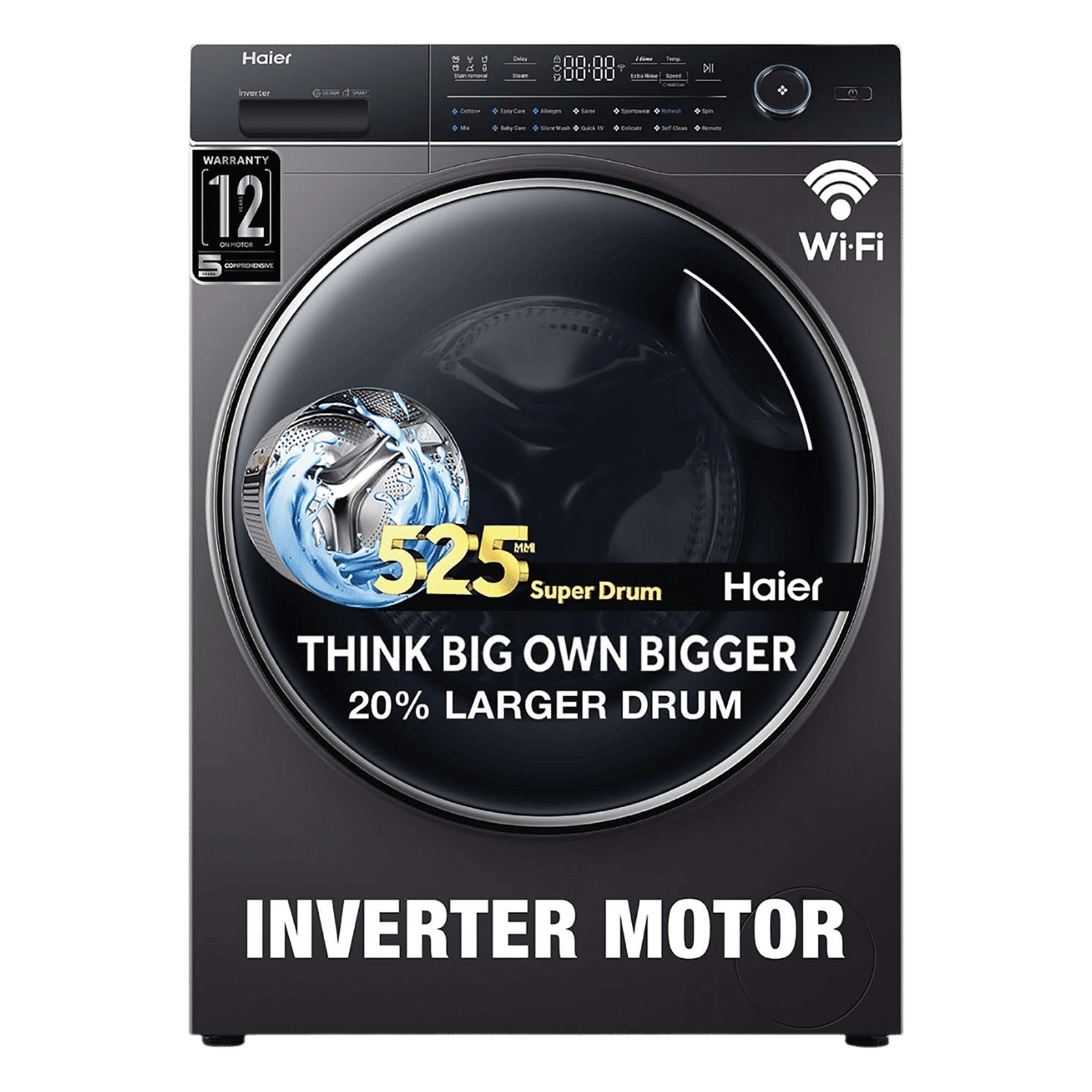 Haier 8 kg 5 Star Inverter Fully Automatic Front Load Washing Machine (HW80-IM14979CS8U1, Wi-Fi Support, Jade Silver) Haier 8 kg 5 Star Inverter Fully Automatic Front Load Washing Machine (HW80-IM14979CS8U1, Wi-Fi Support, Jade Silver)_1