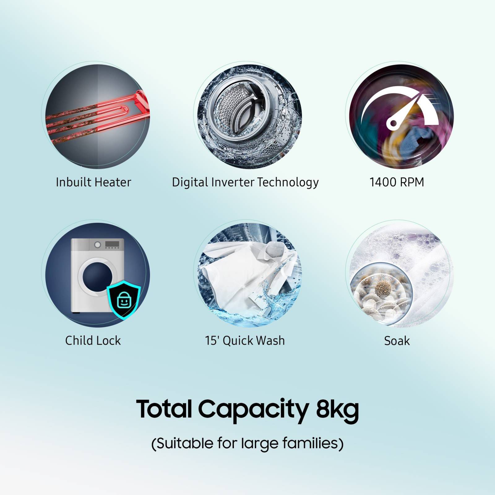 SAMSUNG 8 kg 5 Star Inverter Fully Automatic Front Load Washing Machine (WW80T4040CX1TL, Diamond Drum, Inox) SAMSUNG 8 kg 5 Star Inverter Fully Automatic Front Load Washing Machine (WW80T4040CX1TL, Diamond Drum, Inox)_14