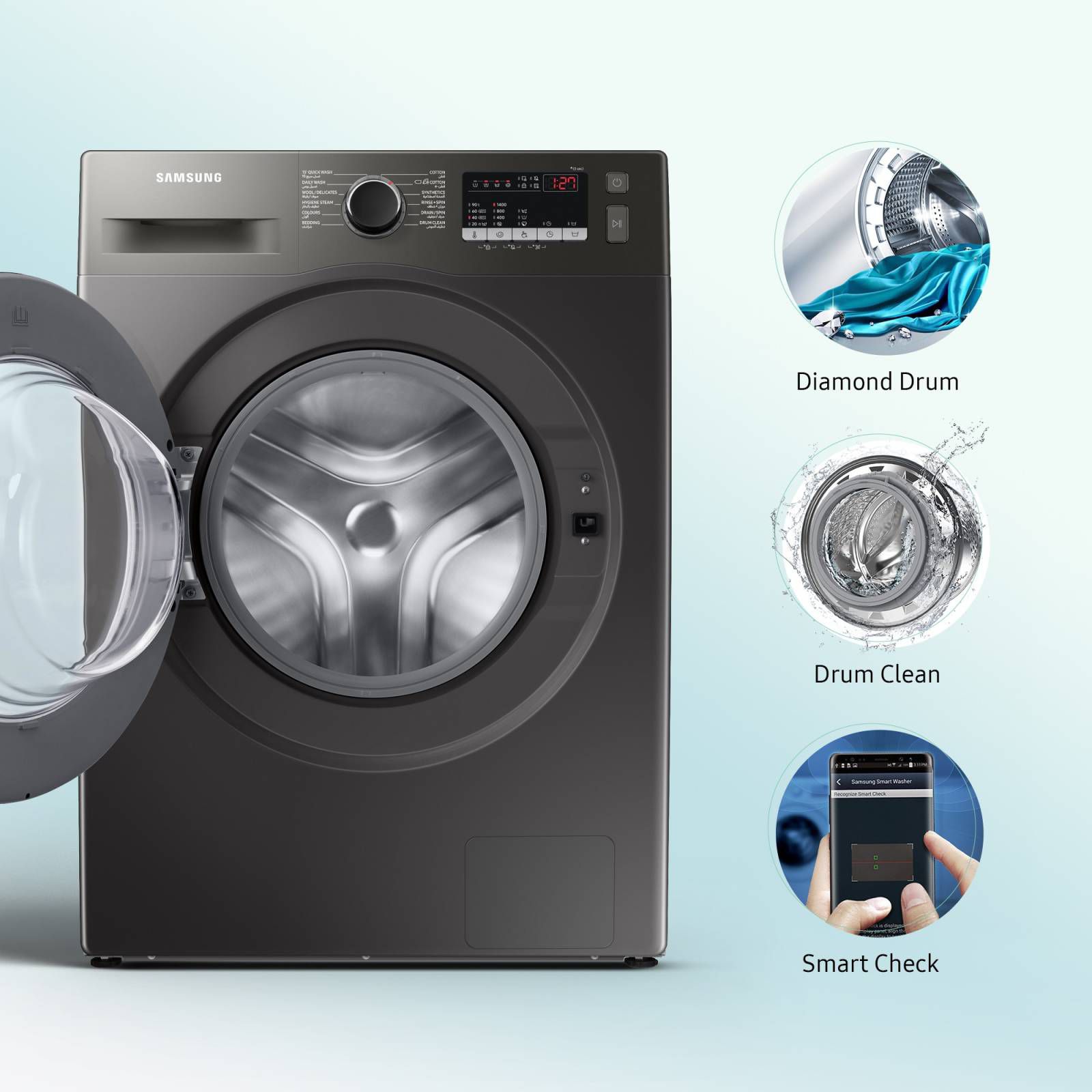 SAMSUNG 8 kg 5 Star Inverter Fully Automatic Front Load Washing Machine (WW80T4040CX1TL, Diamond Drum, Inox) SAMSUNG 8 kg 5 Star Inverter Fully Automatic Front Load Washing Machine (WW80T4040CX1TL, Diamond Drum, Inox)_15