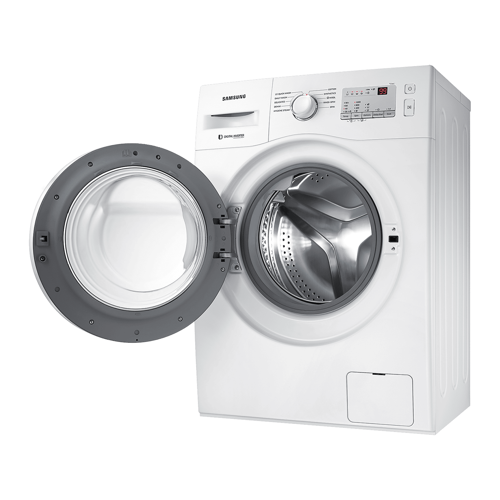 SAMSUNG 6 kg 5 Star Inverter Fully Automatic Front Load Washing Machine (WW60R20GLMA/TL, In-built Heater, White)_9