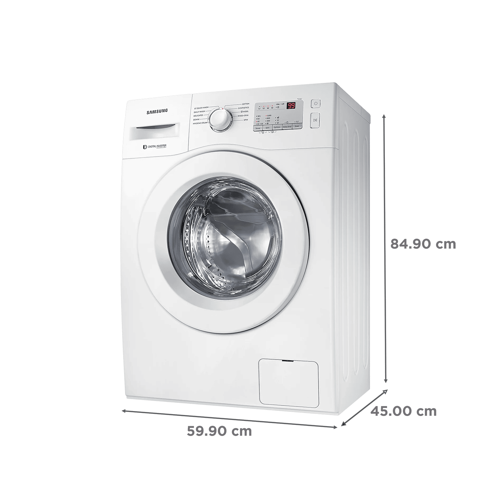 SAMSUNG 6 kg 5 Star Inverter Fully Automatic Front Load Washing Machine (WW60R20GLMA/TL, In-built Heater, White)_3