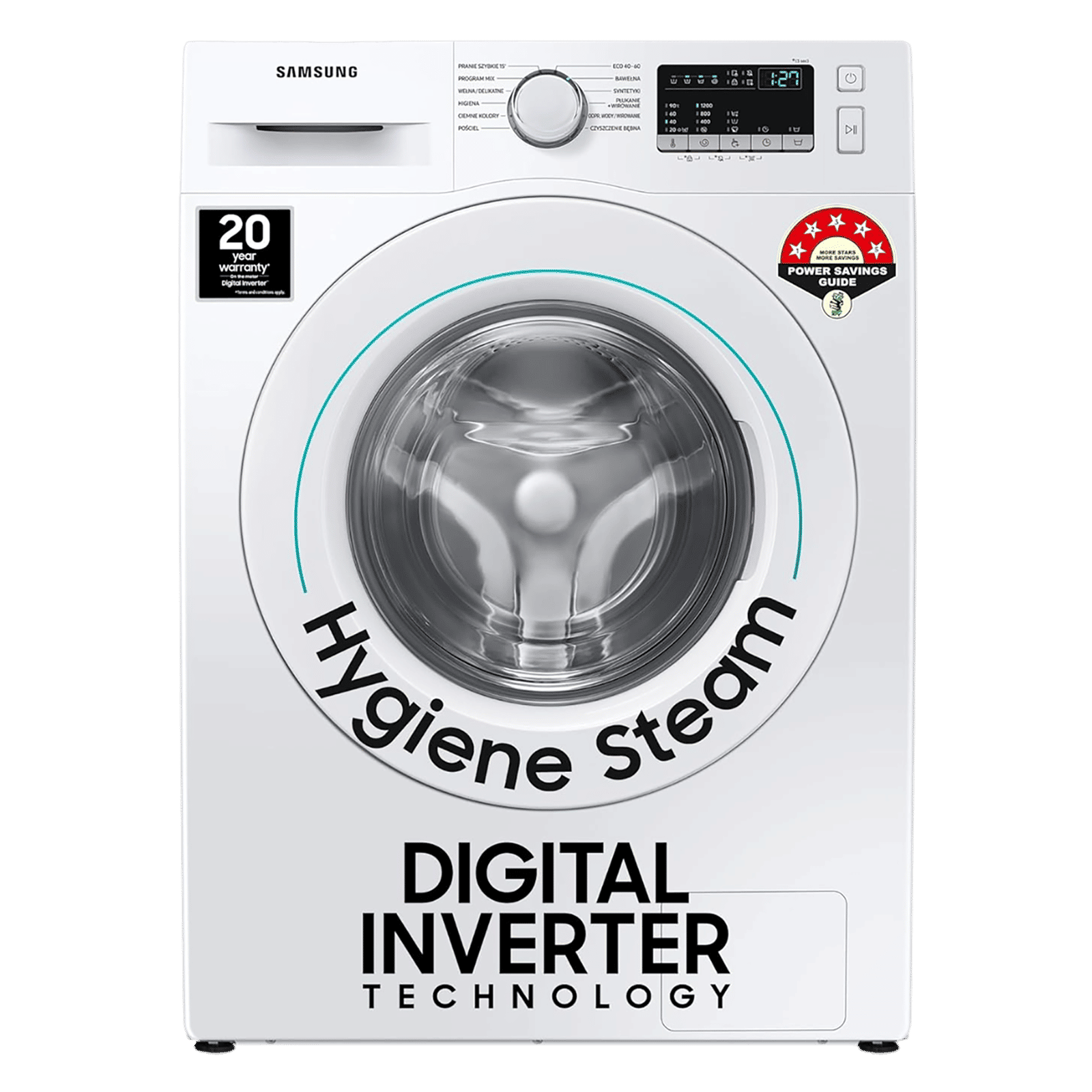 SAMSUNG 7 kg 5 Star Inverter Fully Automatic Front Load Washing Machine (WW70T4020EE/TL, Diamond Drum, White) SAMSUNG 7 kg 5 Star Inverter Fully Automatic Front Load Washing Machine (WW70T4020EE/TL, Diamond Drum, White)_1